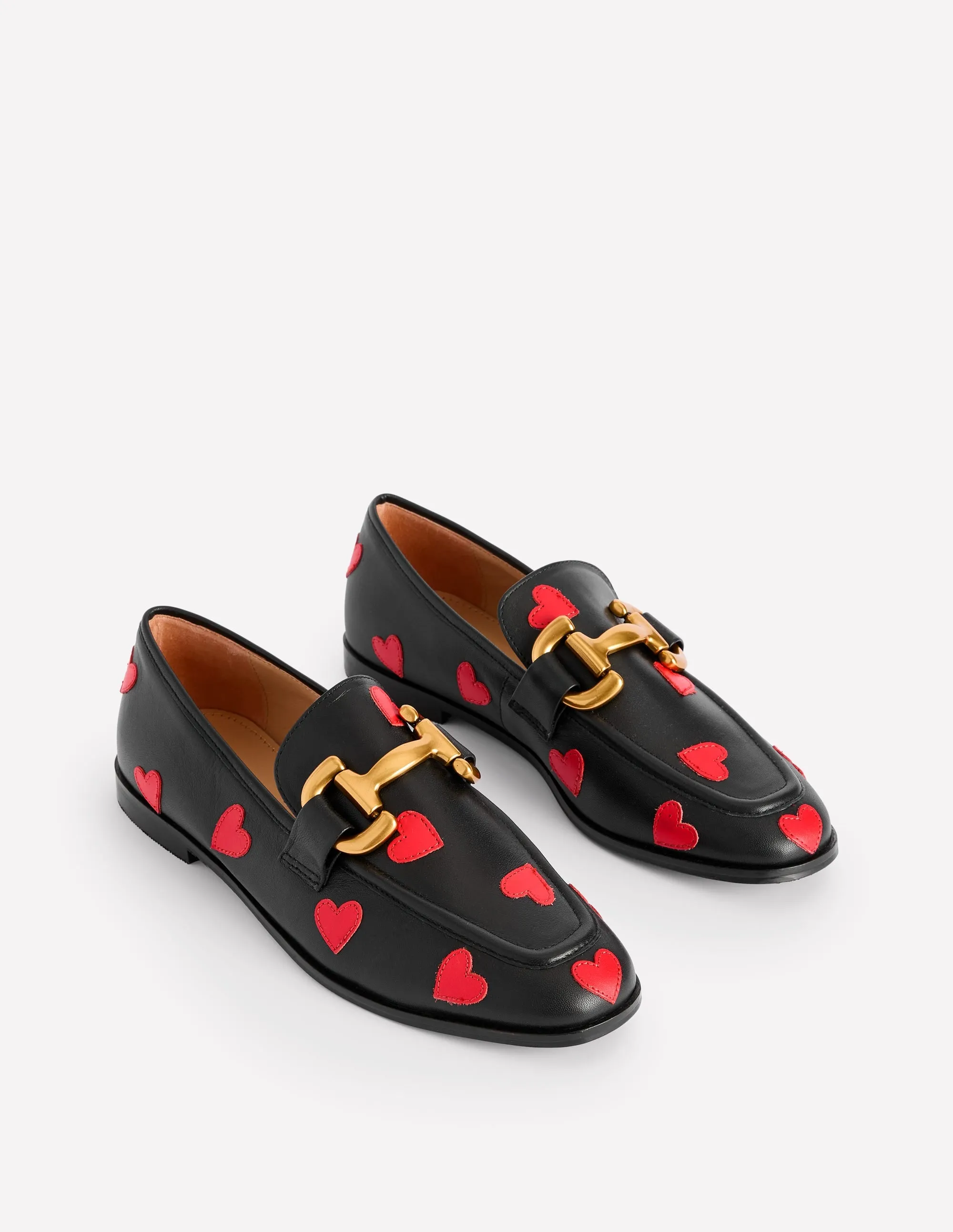 Iris Snaffle Loafers-Black Hearts