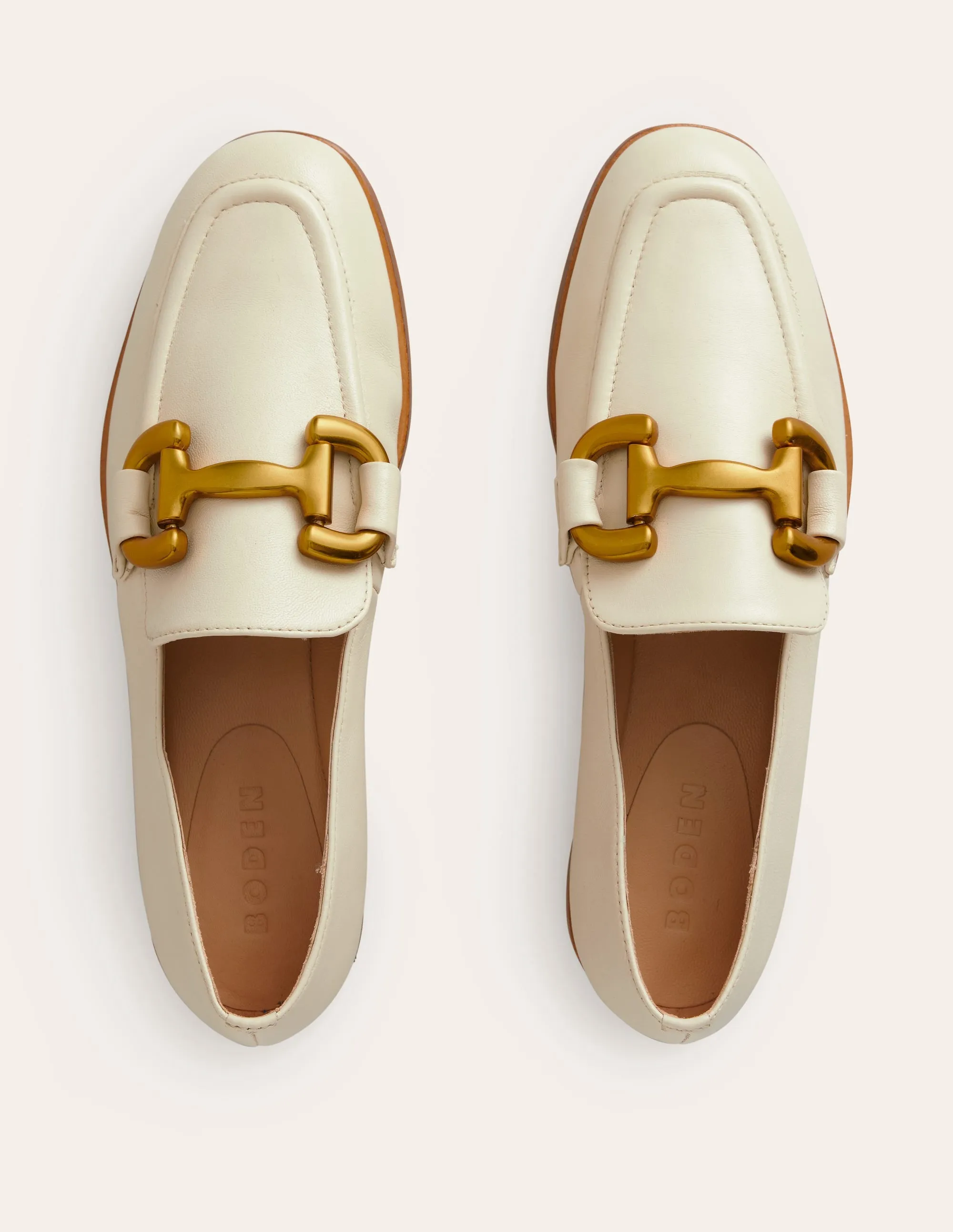 Iris Snaffle Loafers-Ecru