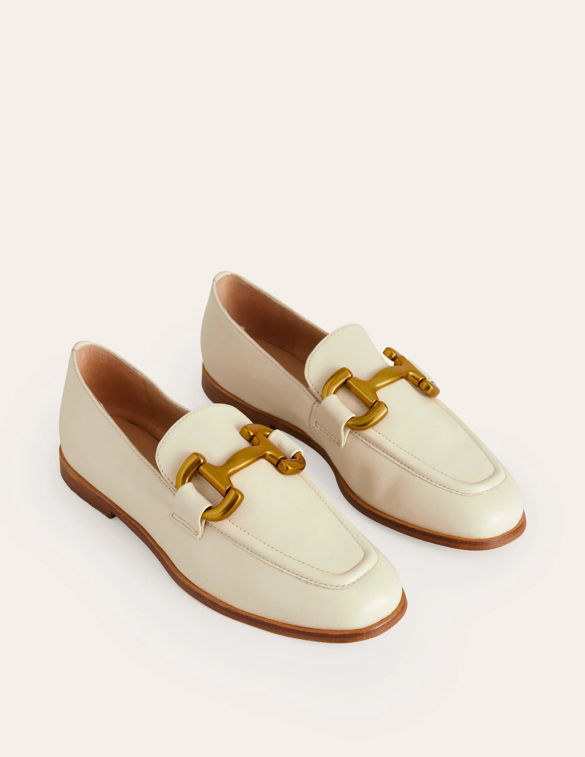 Iris Snaffle Loafers-Ecru