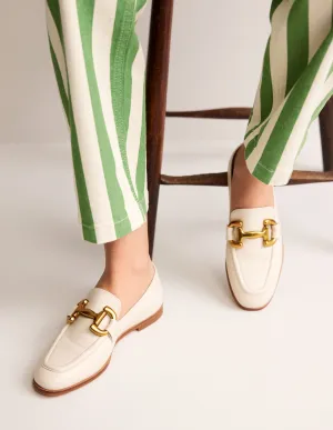 Iris Snaffle Loafers-Ecru