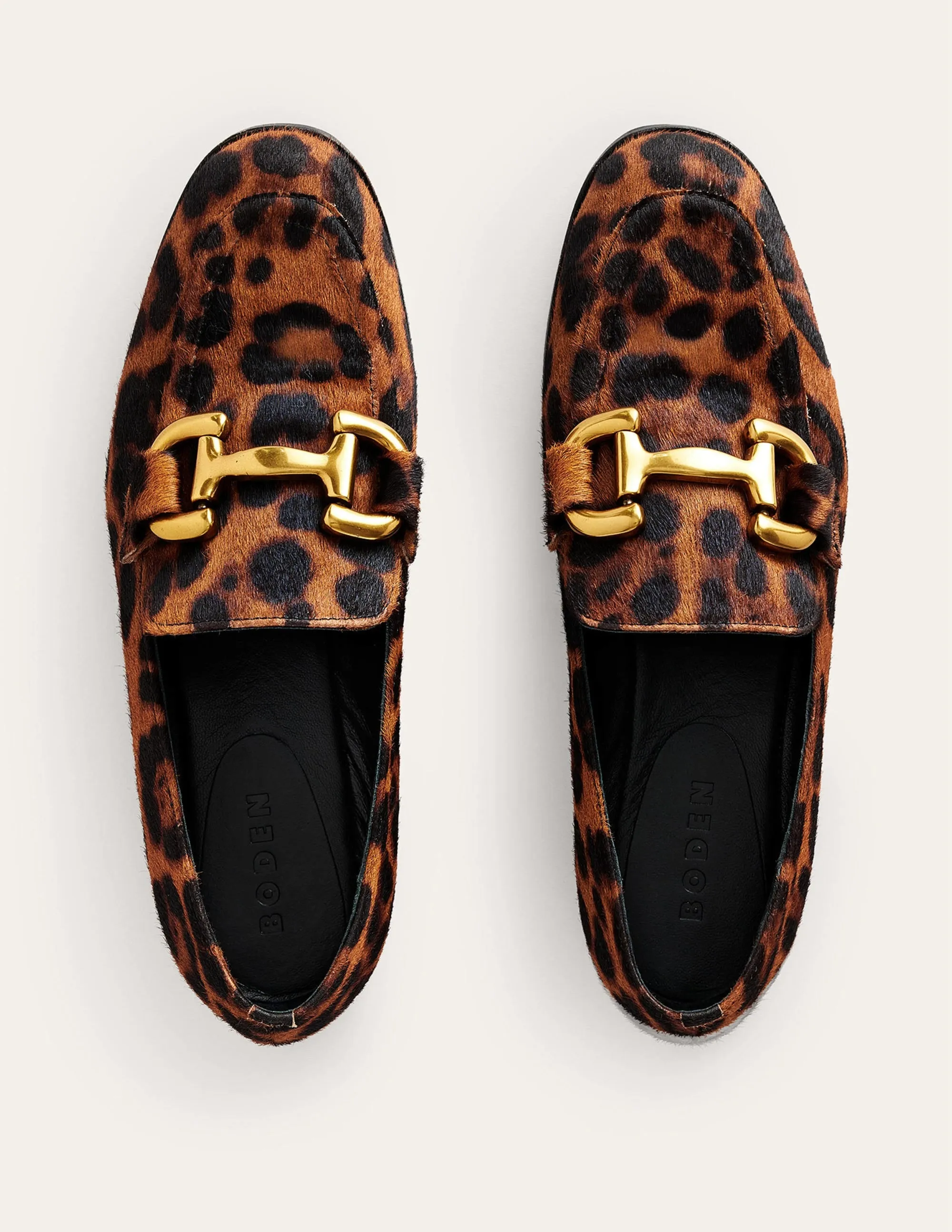 Iris Snaffle Loafers-Leopard Pony