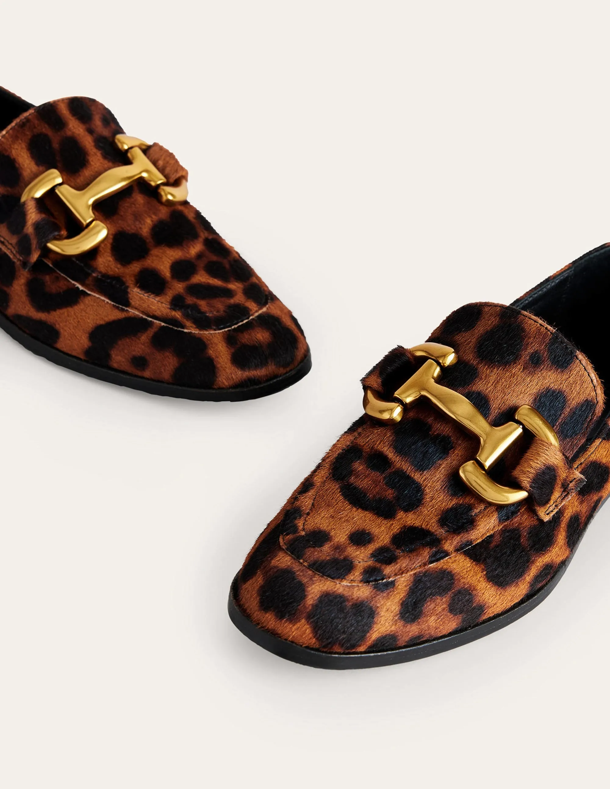 Iris Snaffle Loafers-Leopard Pony