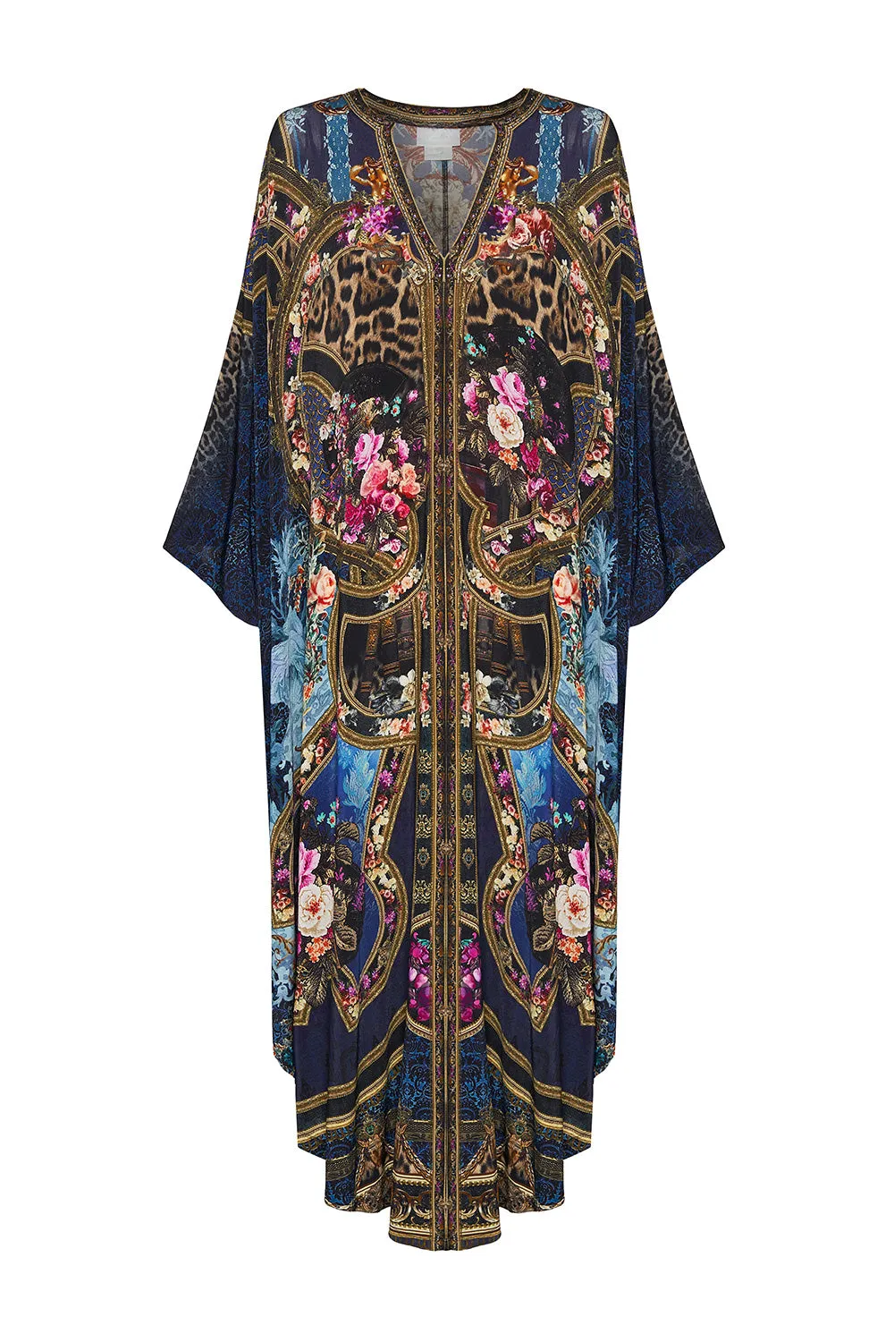 JERSEY LONG KAFTAN WITH ROUNDED HEM FIELDS OF TREASURE