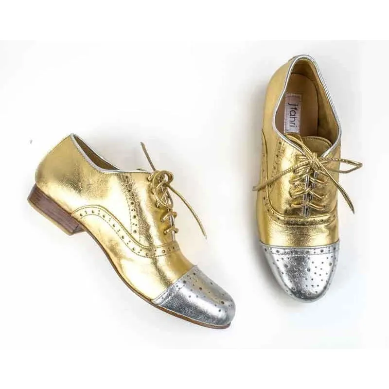 Jfahri Brogues - Metallic Silver Toed