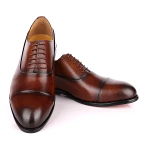 John Foster Oxford Coffee Laceup Leather Shoe