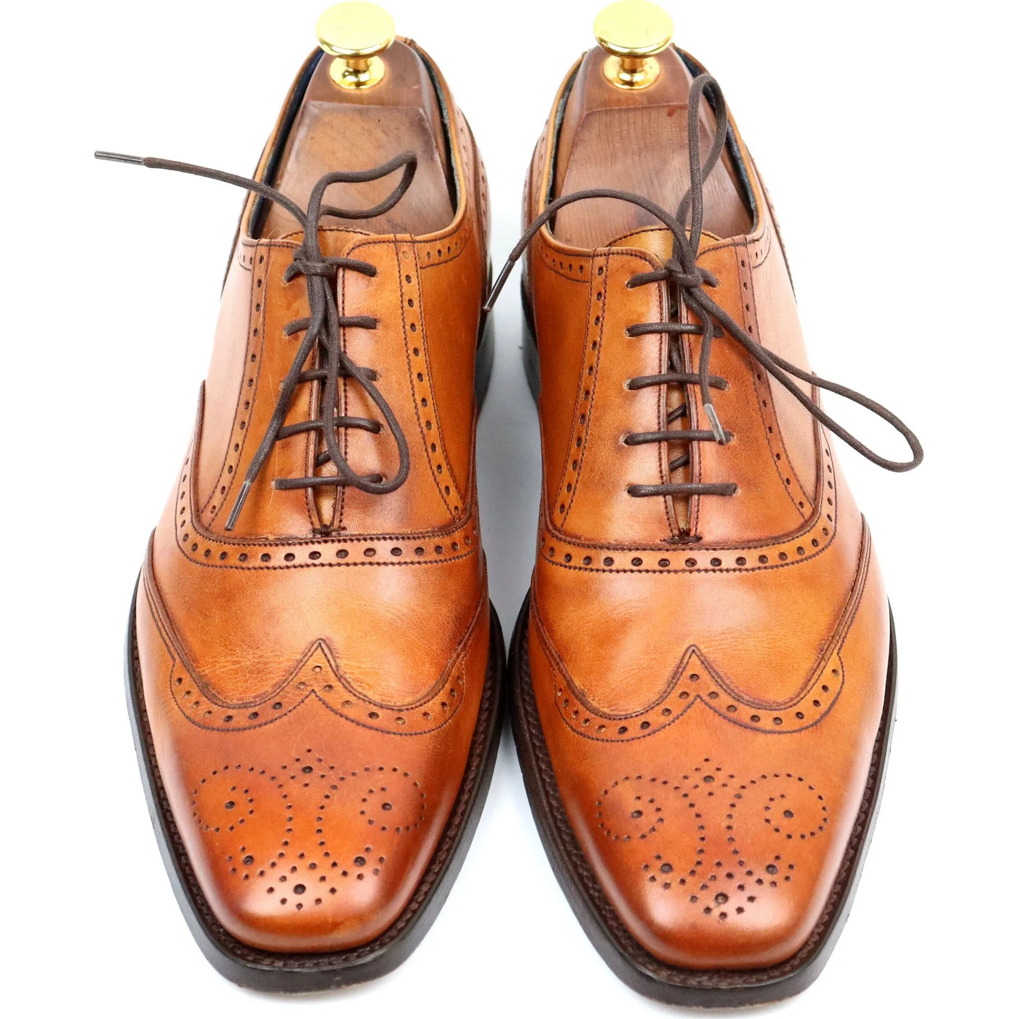 'Johnny' Tan Brown Leather Brogues UK 7 F