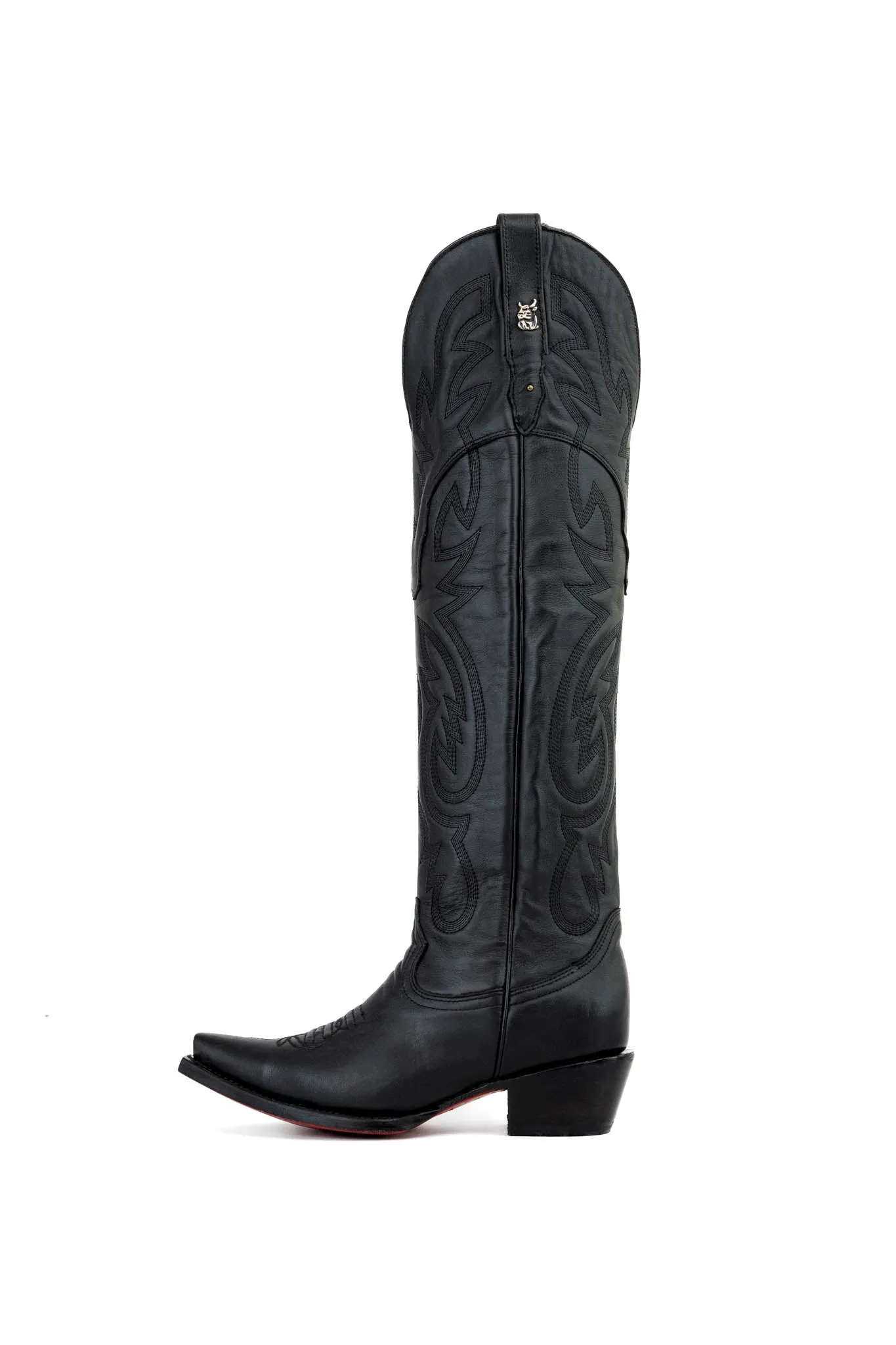 Julieta Knee High Red Bottom Snip Toe Cowgirl Boot