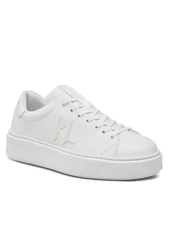 KARL LAGERFELD MAXI KUP MONOGRAM INJEKT SNEAKERS IN WHITE