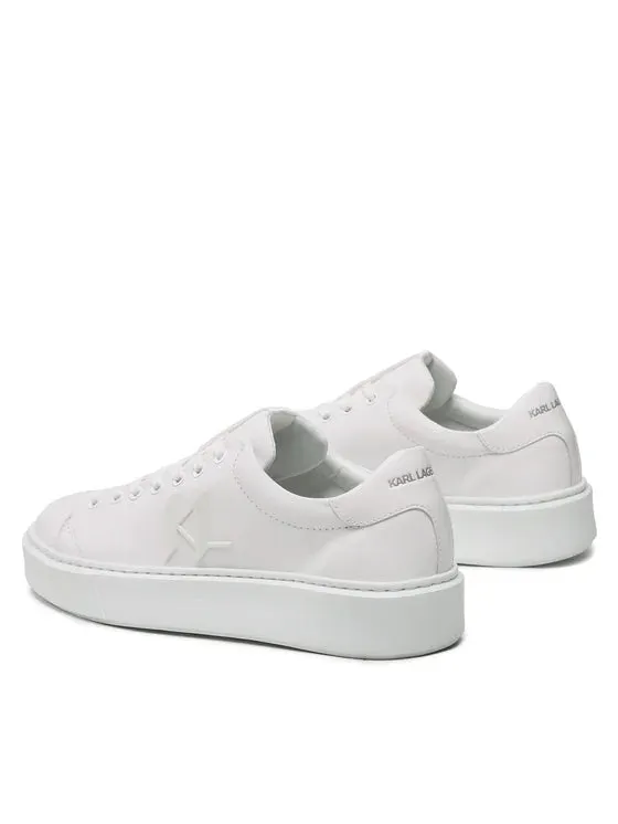 KARL LAGERFELD MAXI KUP MONOGRAM INJEKT SNEAKERS IN WHITE