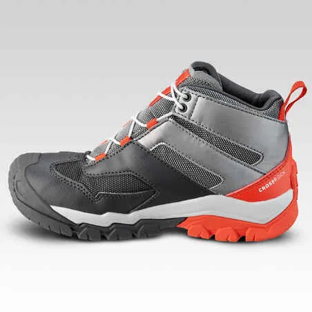 Kids' waterproof walking boots - 28-34 - grey