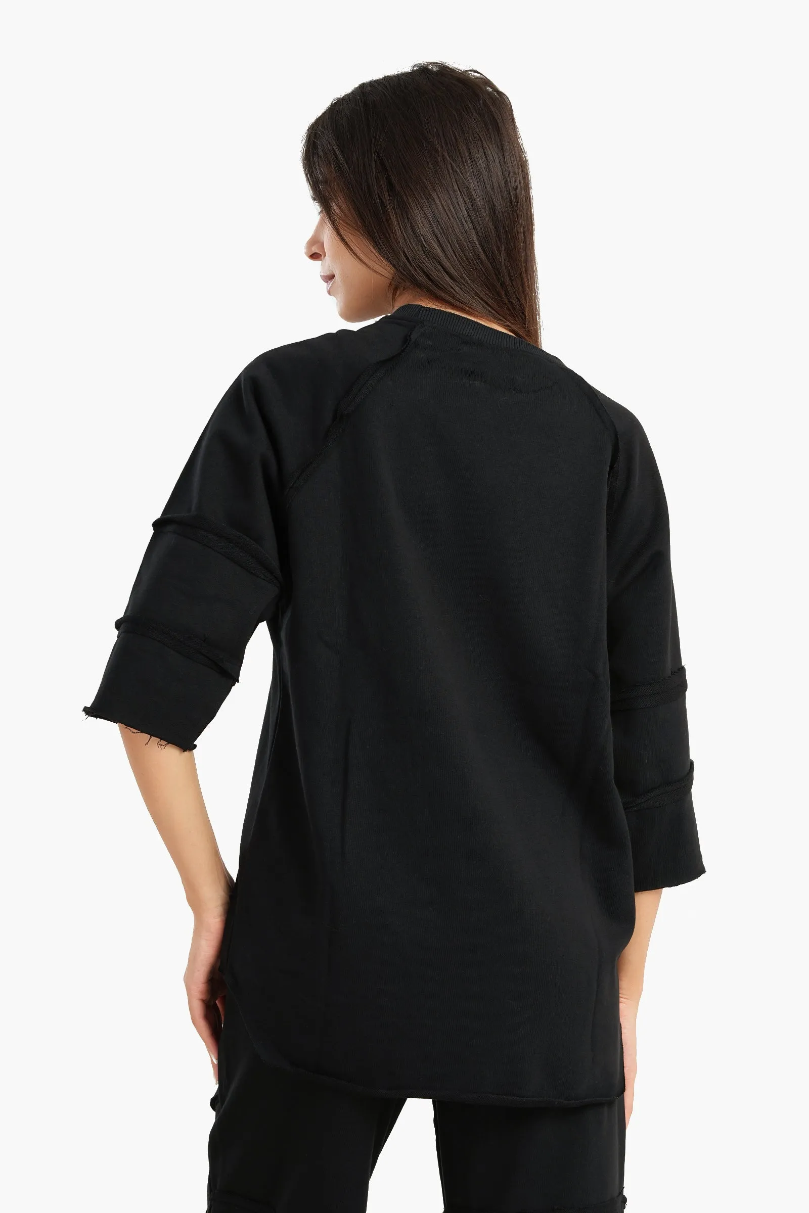 Lounge Sweatshirt with 3/4 Sleeves