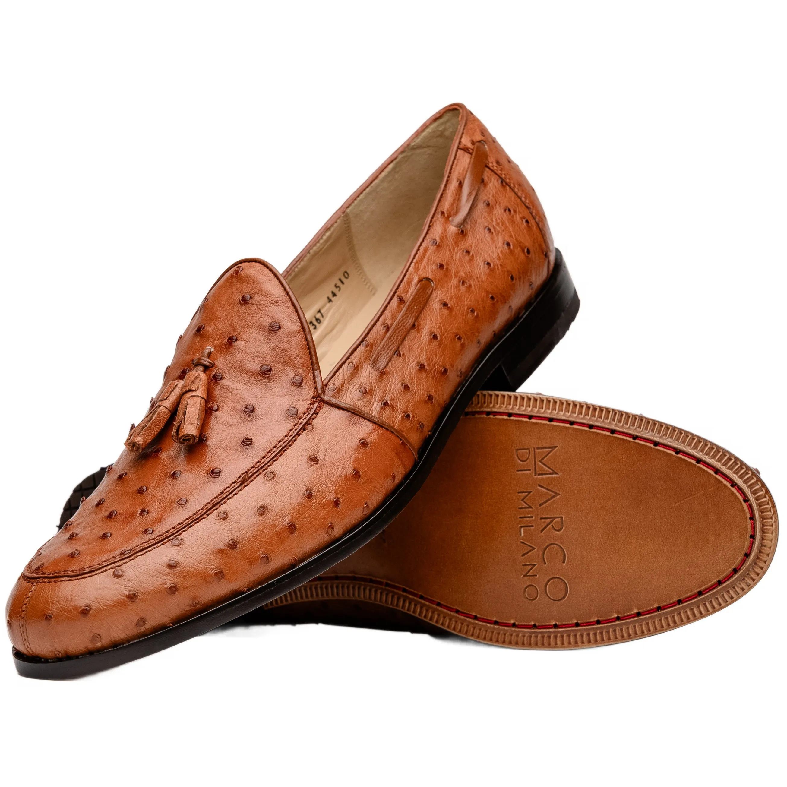 Marco Di Milano Aubiere Ostrich and Leather Cognac