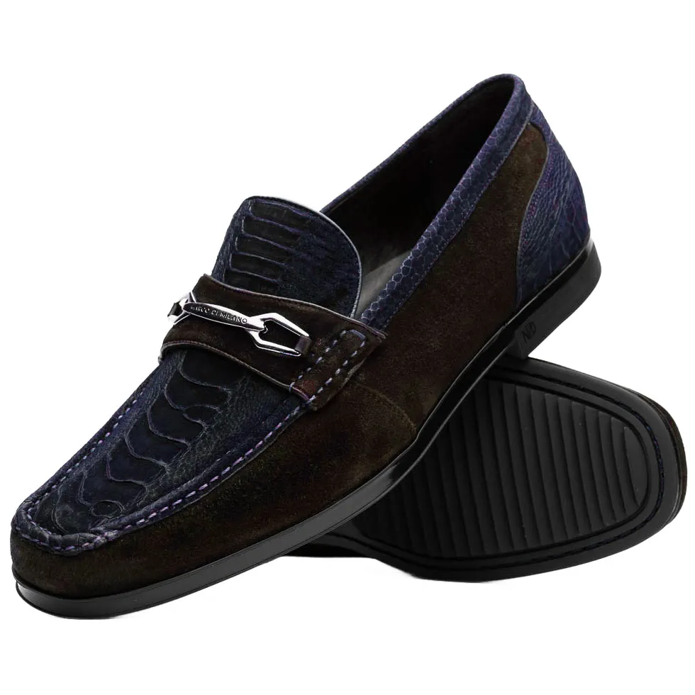 Marco Di Milano Hugo Osl Ostrich Leg and Rubber Navy-brown