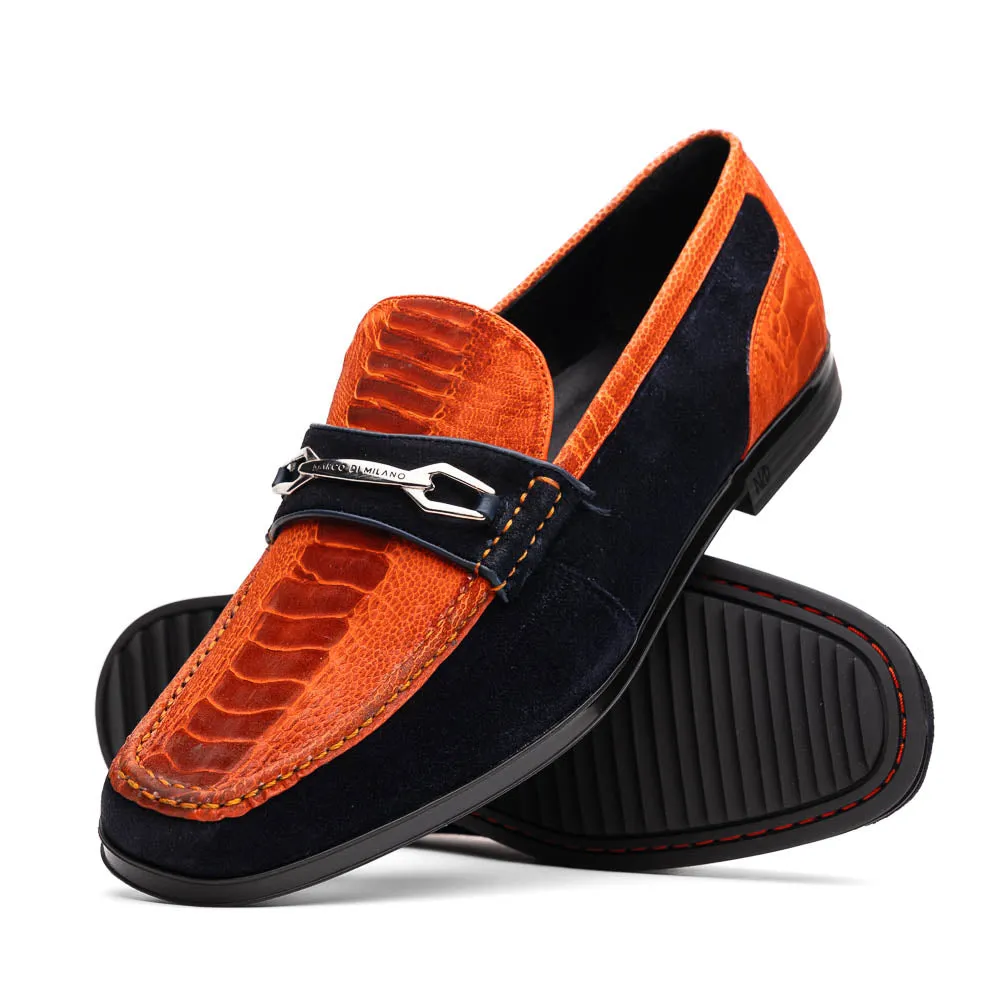 Marco Di Milano Hugo Osl Ostrich Leg and Rubber Orange-navy