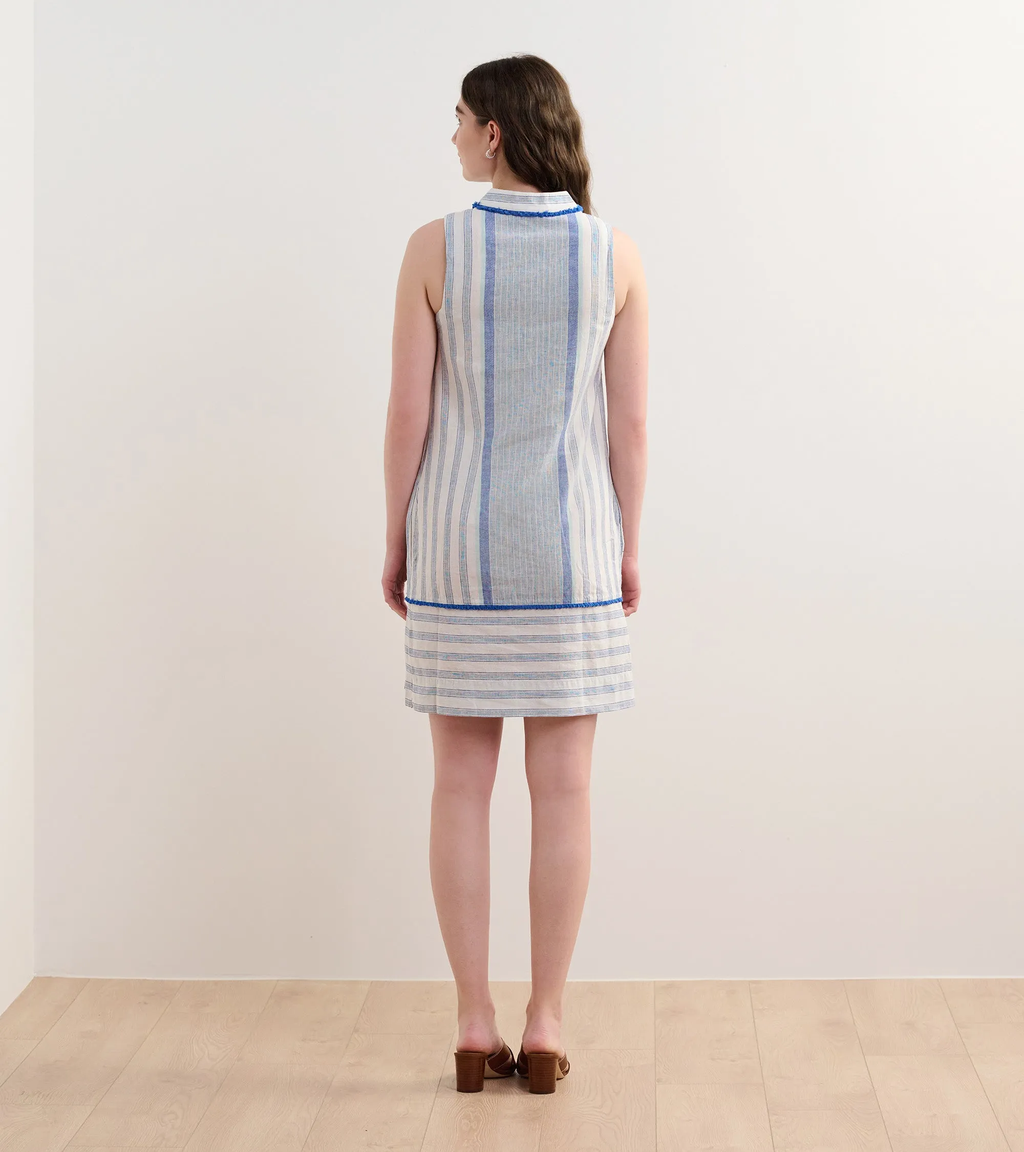 Marin Shift Dress - Blue Stripes