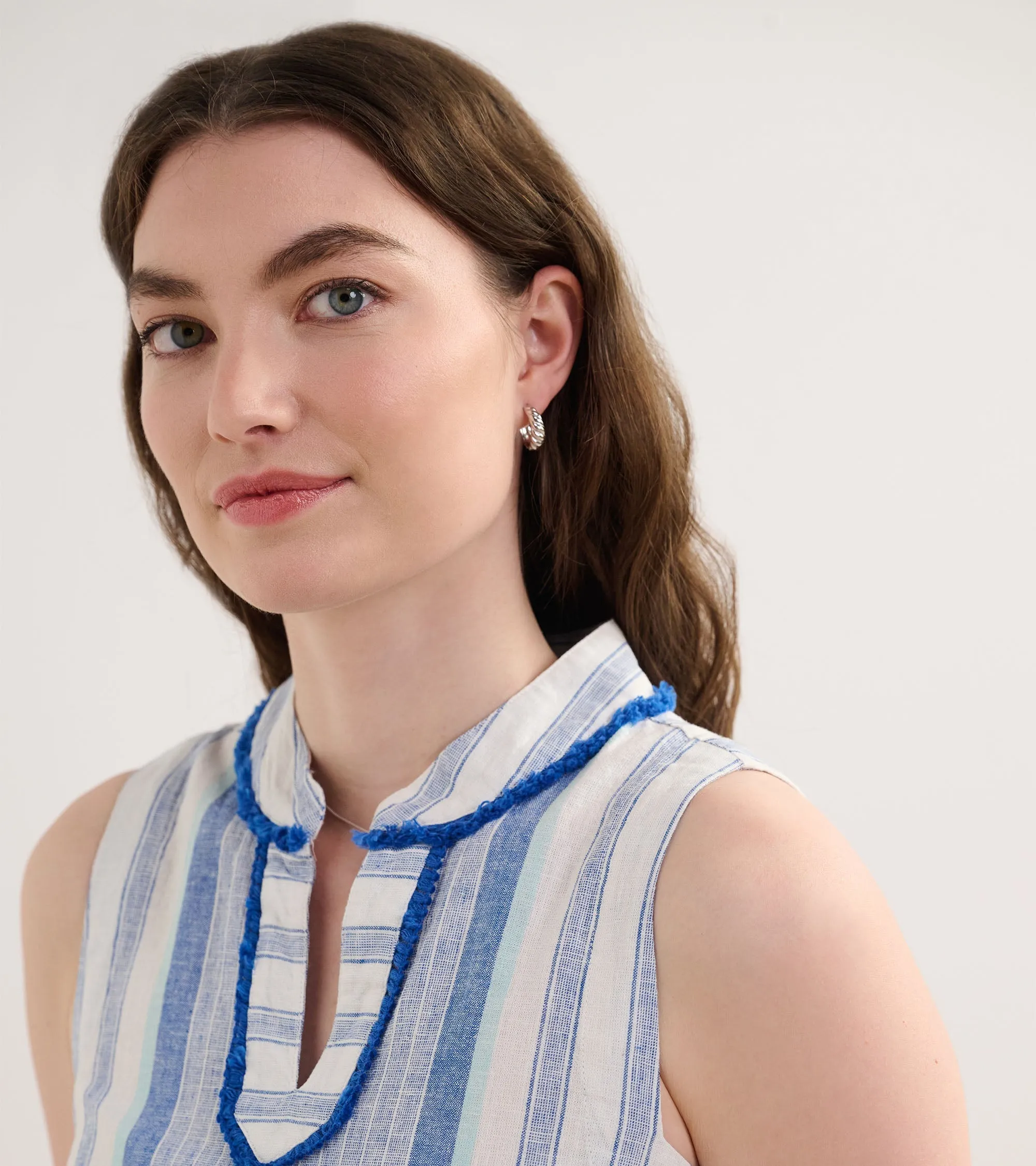 Marin Shift Dress - Blue Stripes