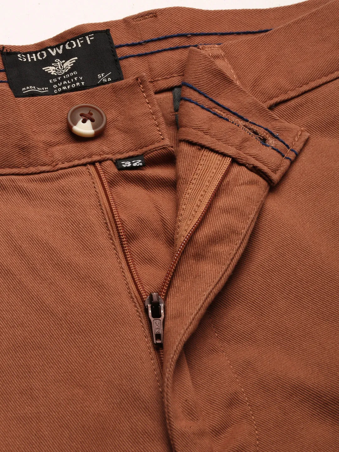 Men Brown Solid Shorts