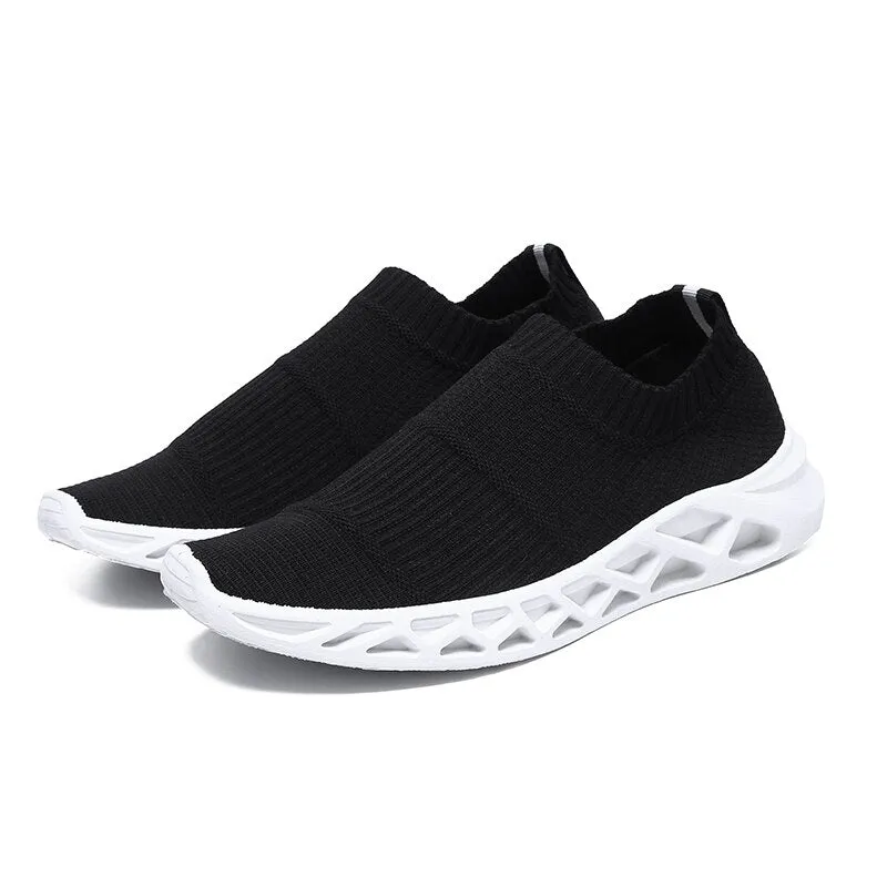 Men Socks Sneakers Athletic Breathable Mesh Super Light Slip-on Footwear