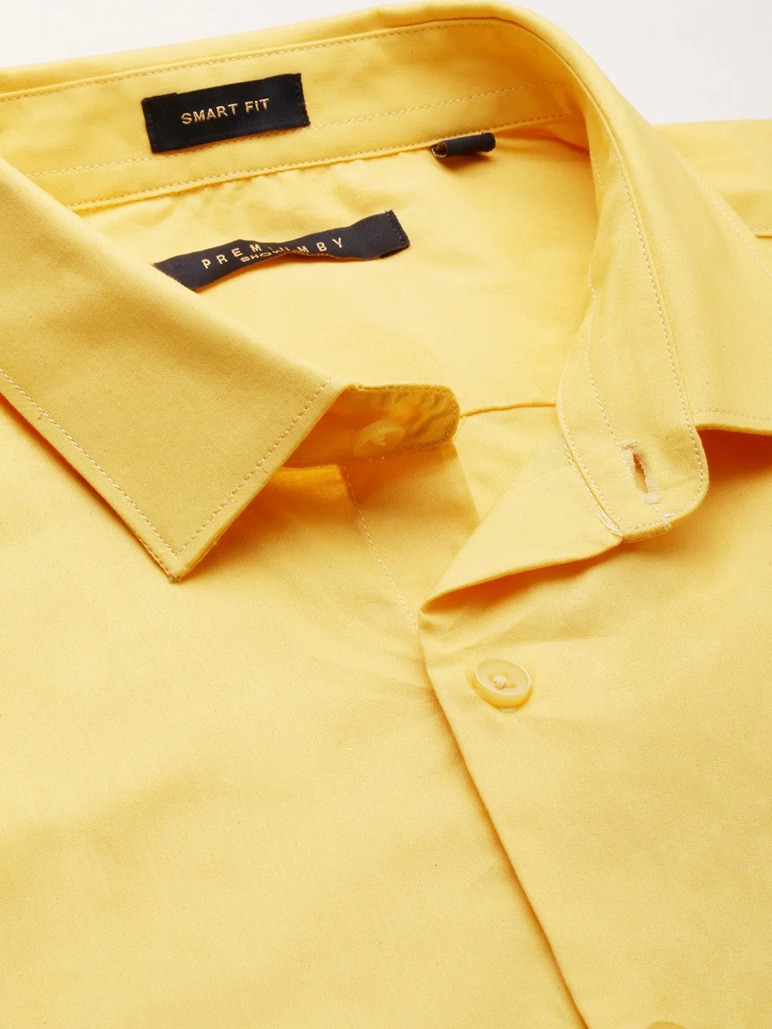 Men Yellow Solid Shirt