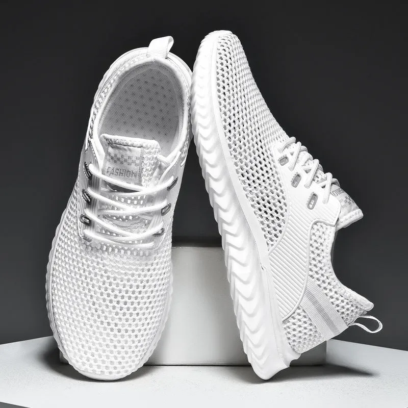 Men's Sneaks Shoes Men's Summer Casual Shoes Breathable Mesh Surface Shoes Hollow out Mesh Shoes