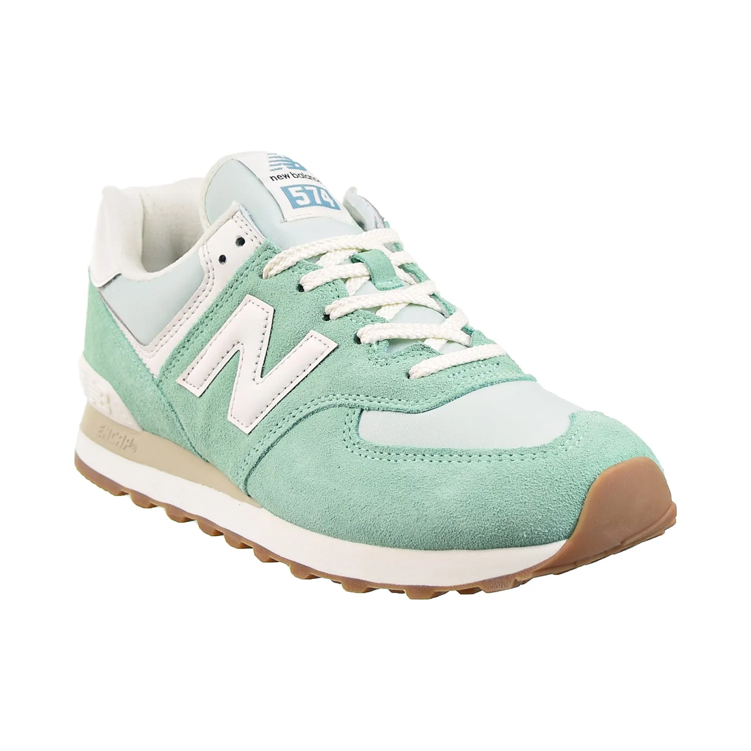 New Balance 574 Men's Shoes Green-White