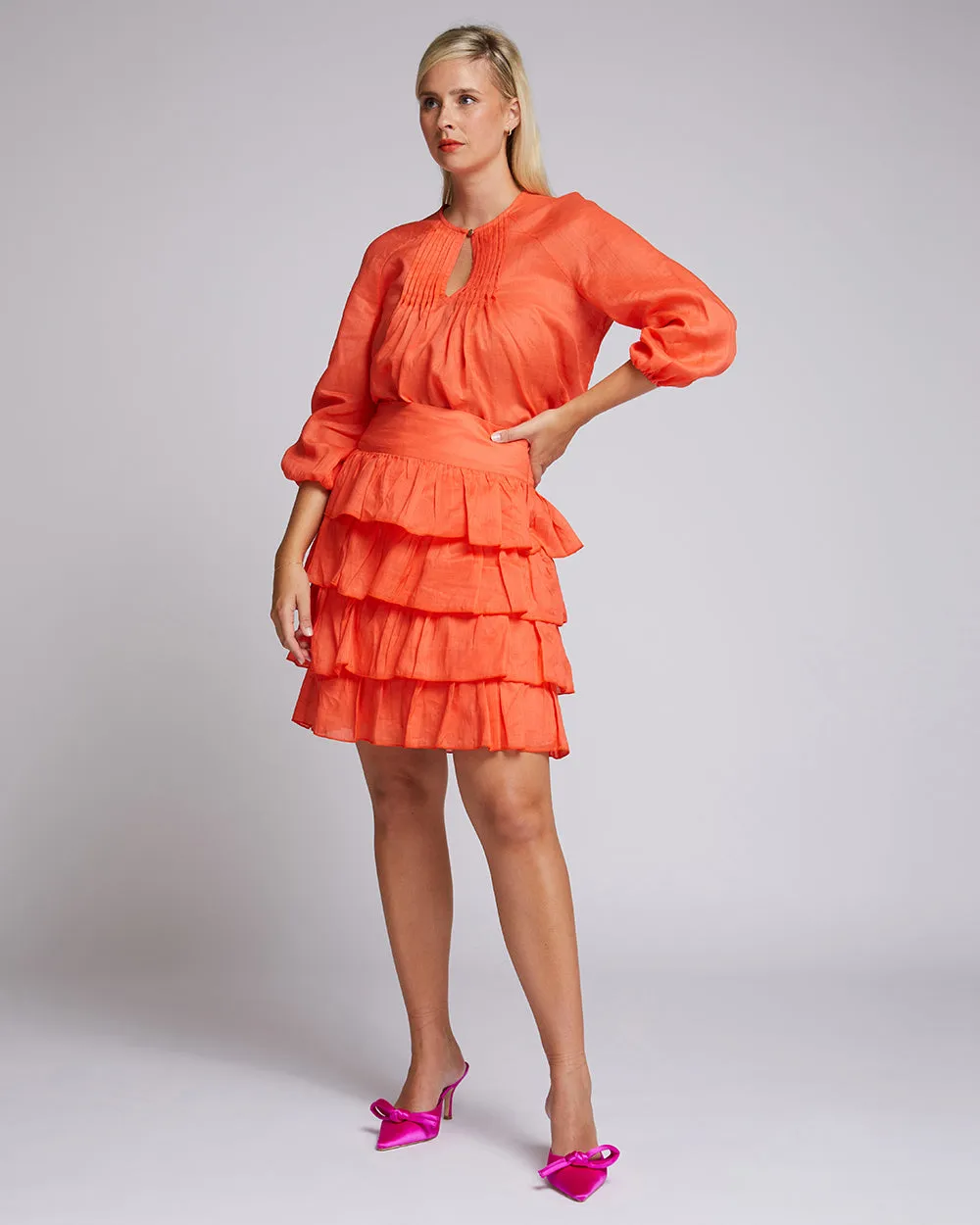 Olivia Skirt - Tangerine