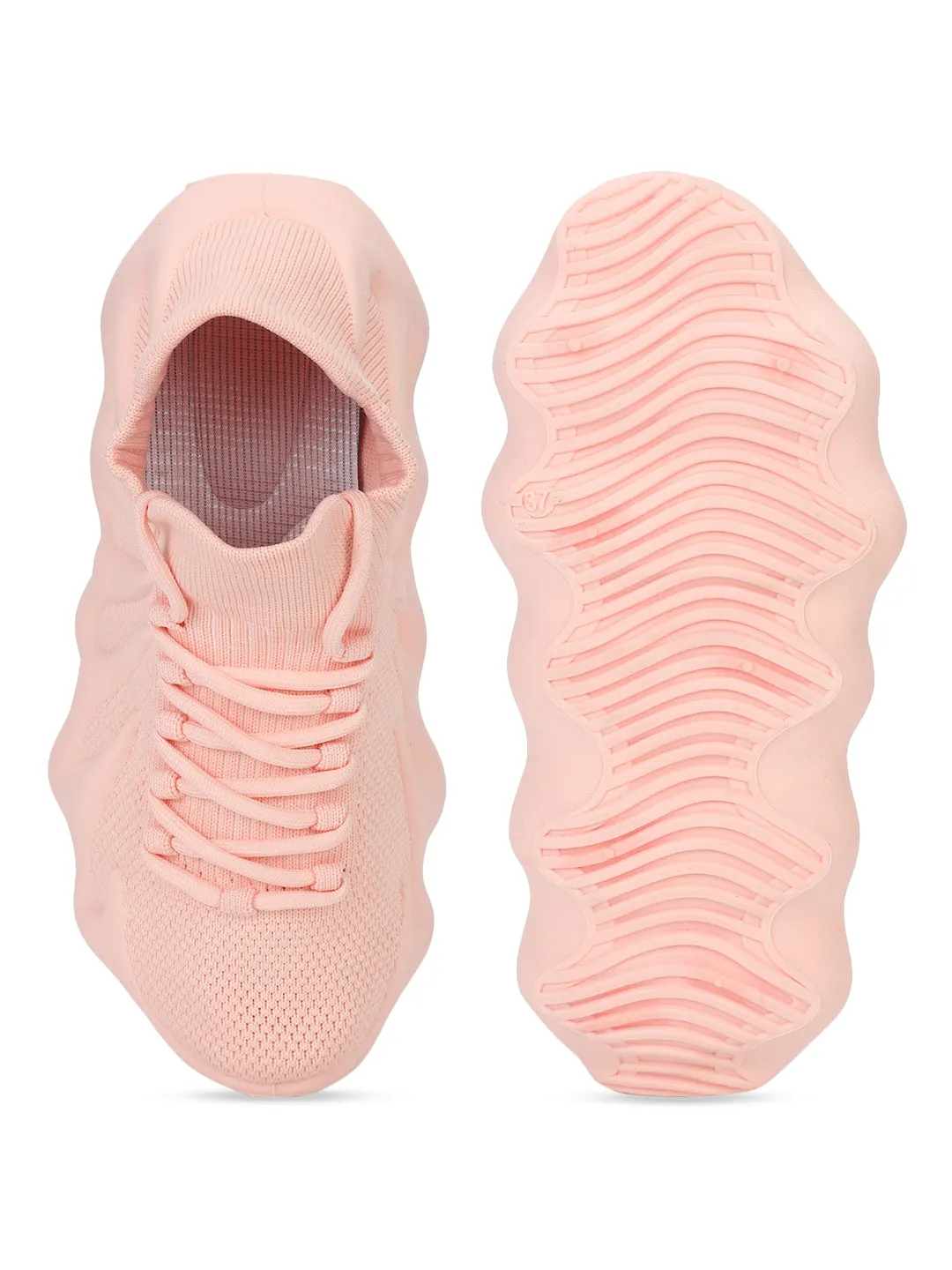 Pink Mesh Slip-On Sneakers (TC-RS3445-PNK)