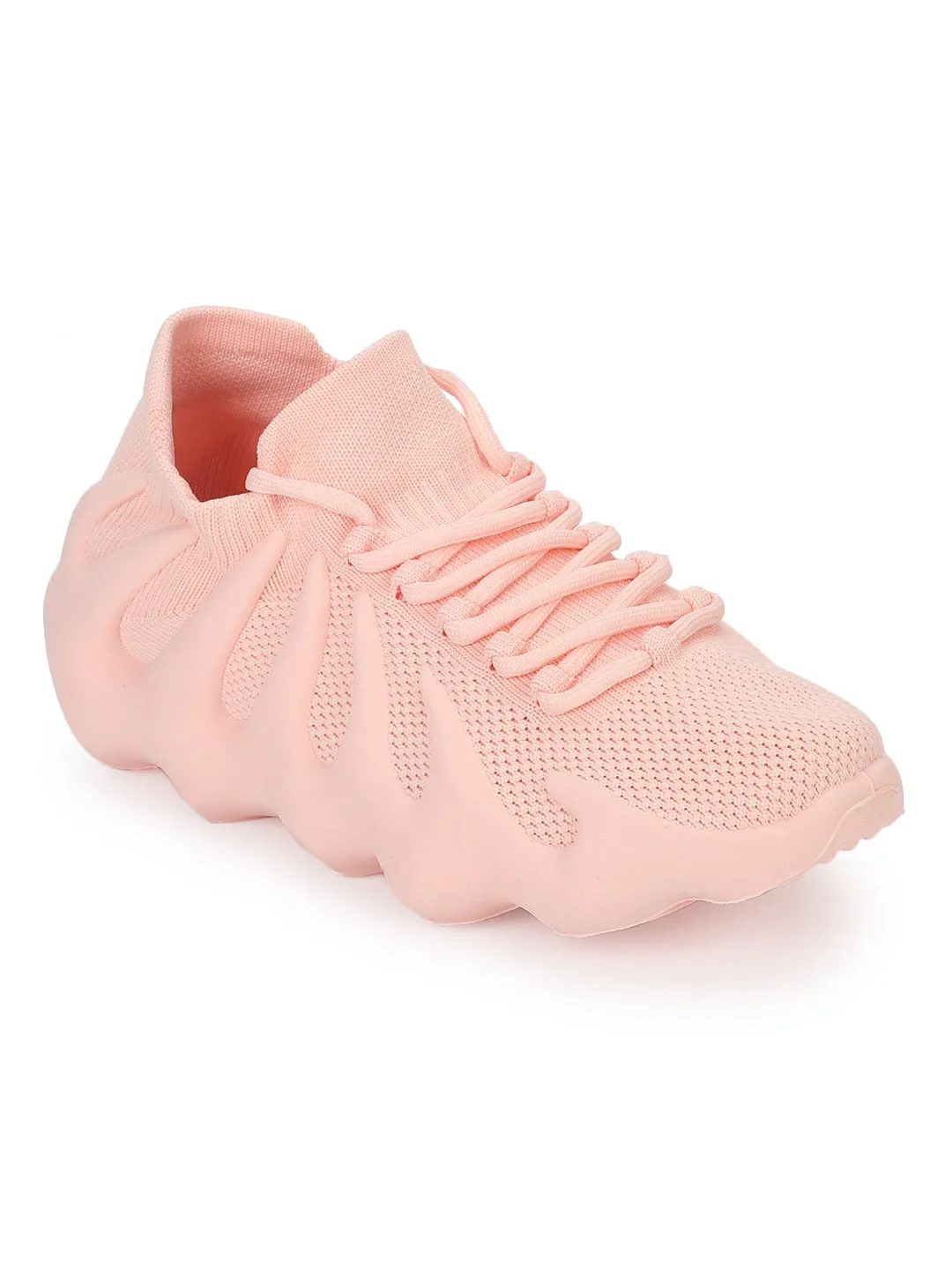 Pink Mesh Slip-On Sneakers (TC-RS3445-PNK)