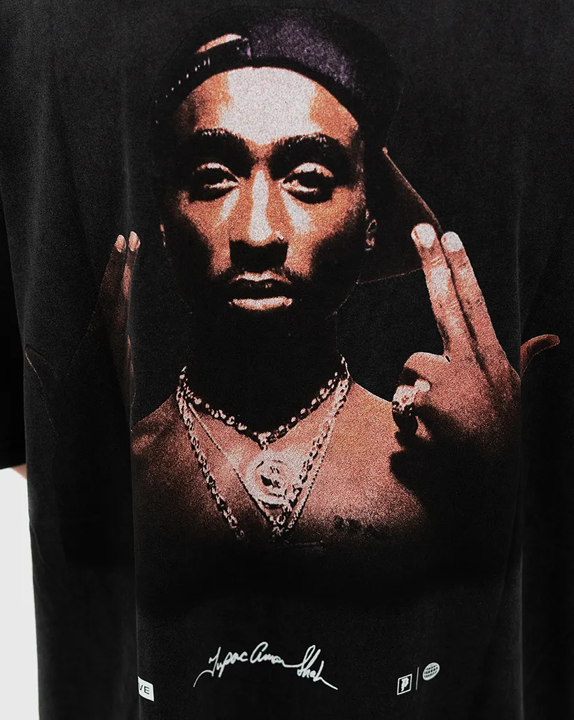 Primitive x Tupac Stay Up Heavyweight Shirt - Vintage Black