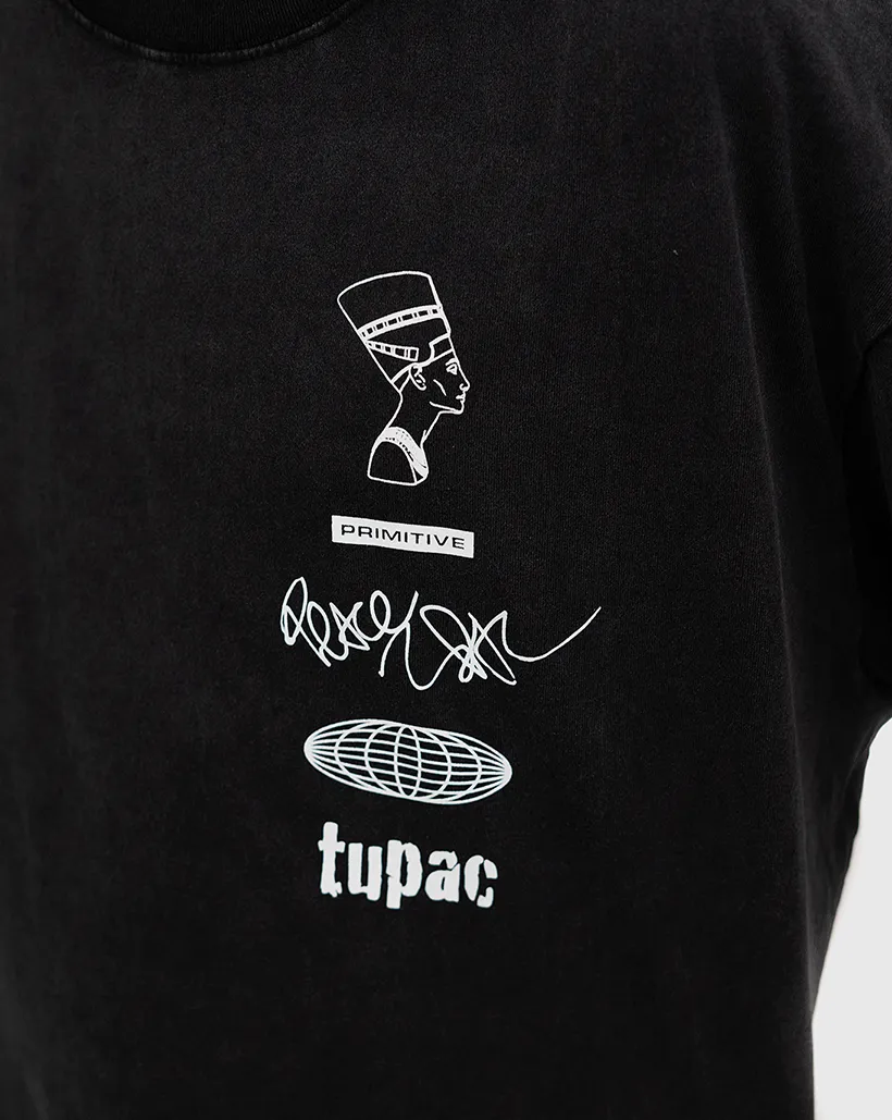 Primitive x Tupac Stay Up Heavyweight Shirt - Vintage Black