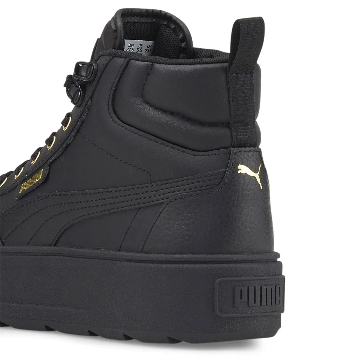 Puma scarpa sneakers da donna alta con zeppa Karmen Mid 385857 02 nero