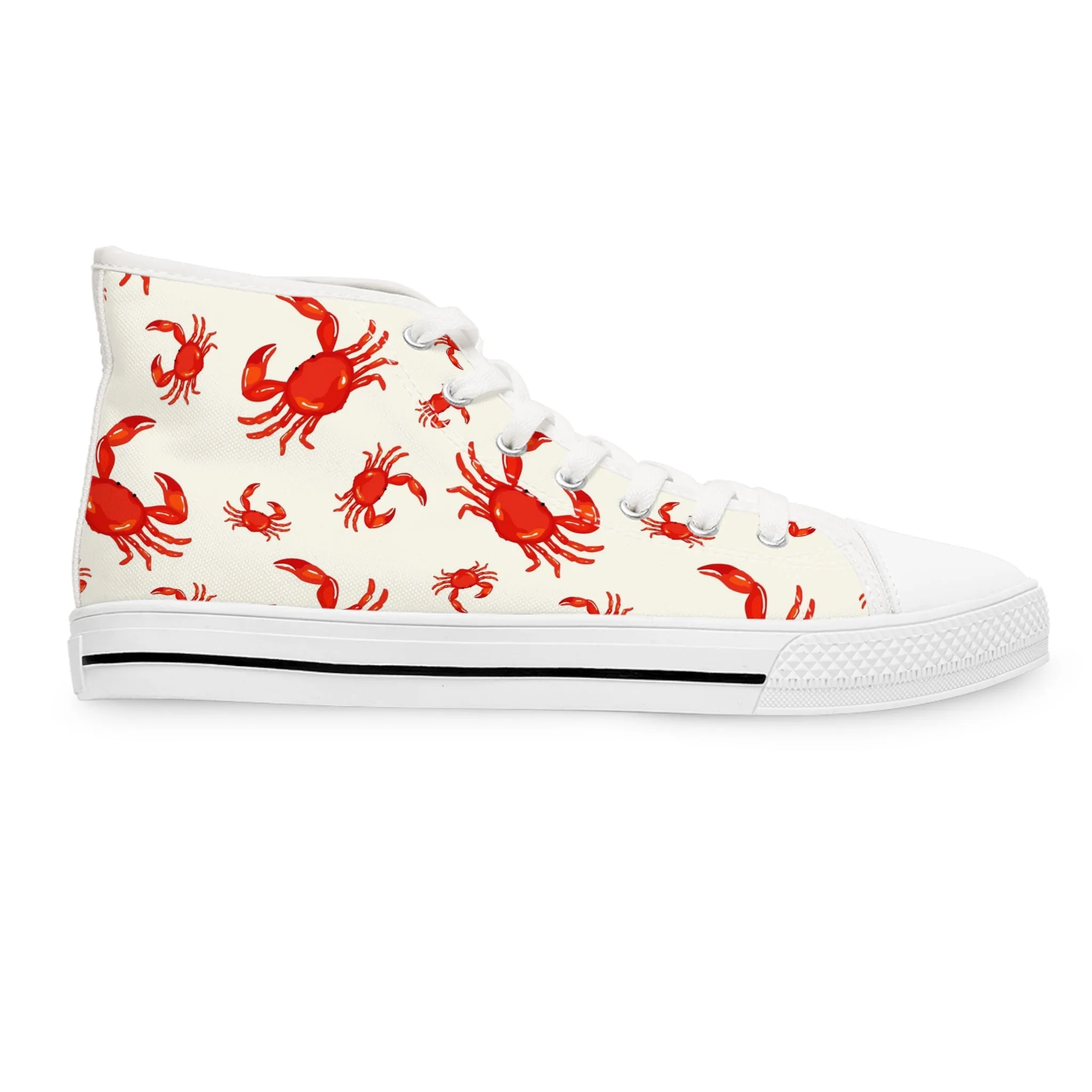 Red Crabs Sea Life Women's High Top Sneakers