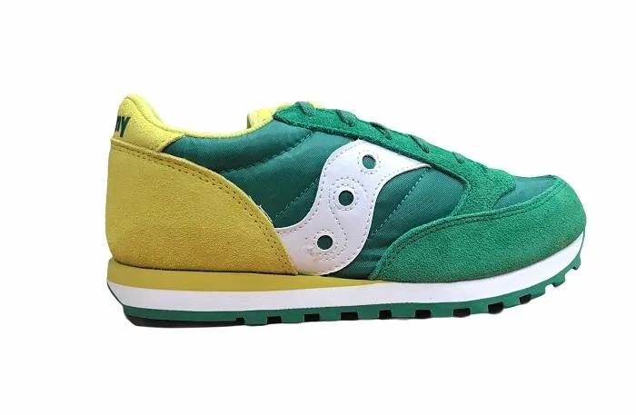 Saucony Original scarpa sneakers da ragazzo Jazz SK260998 verde-giallo