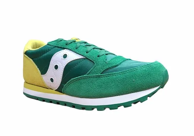 Saucony Original scarpa sneakers da ragazzo Jazz SK260998 verde-giallo