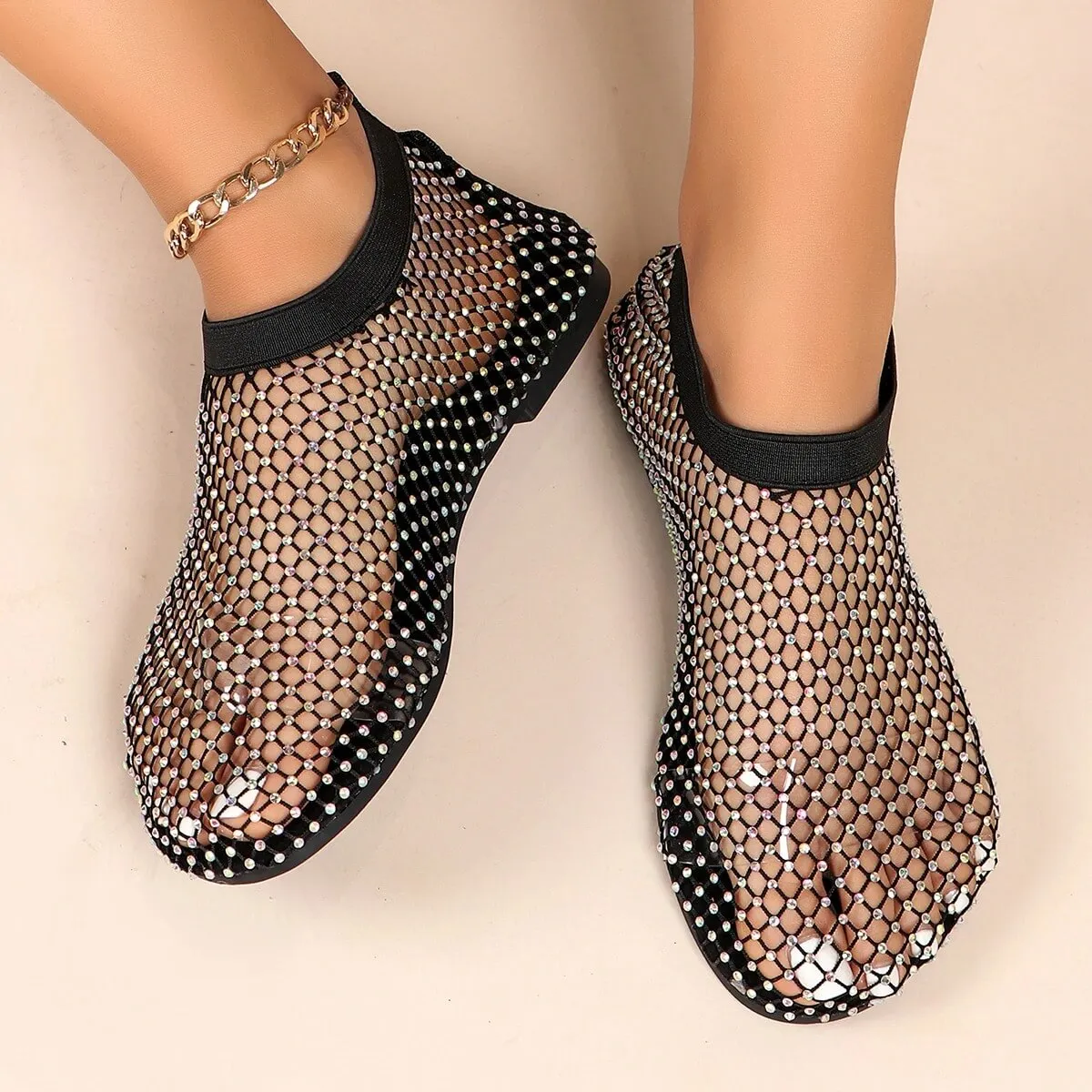 Scarlet Mesh Flat