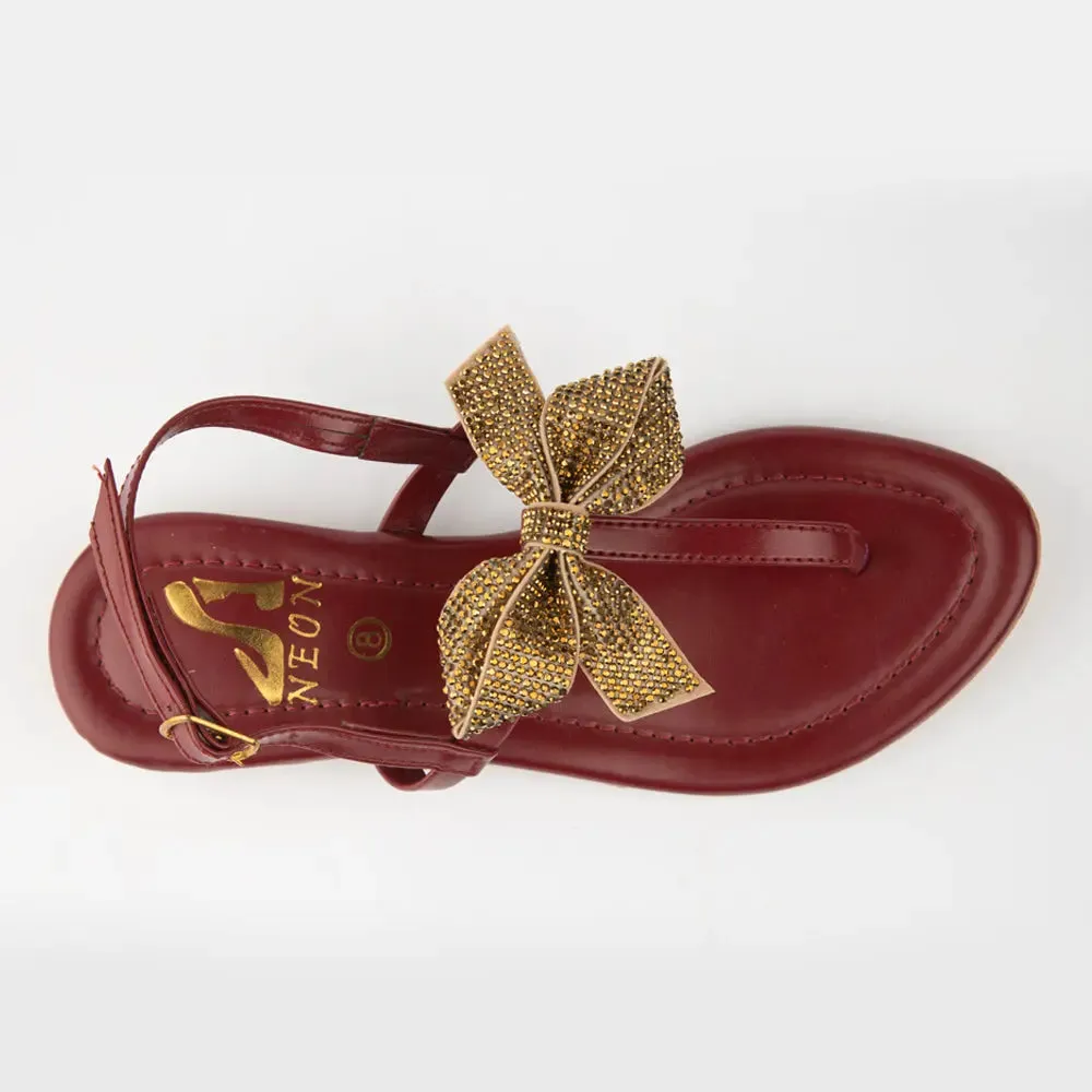 Sequence Tie Sandal Maroon