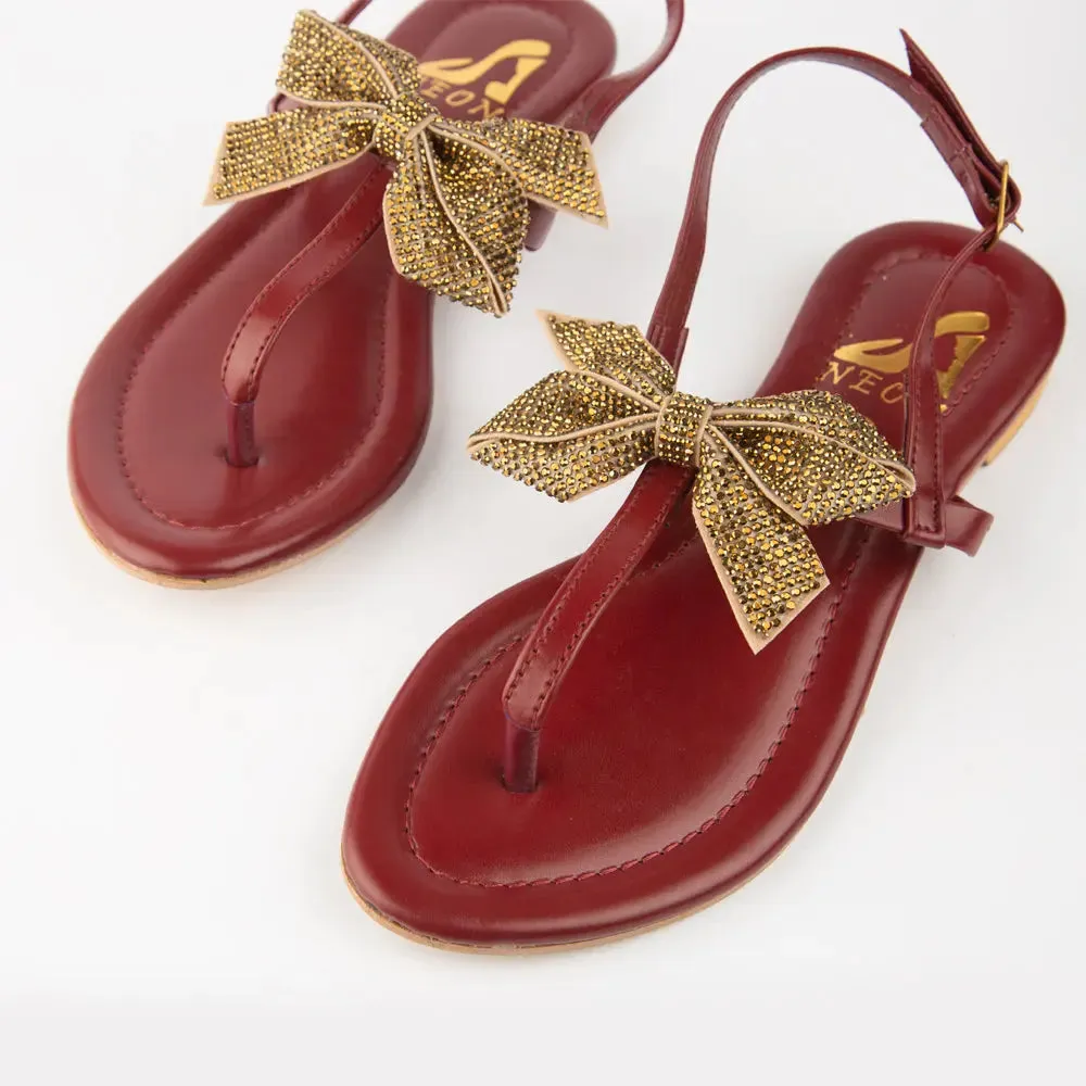 Sequence Tie Sandal Maroon