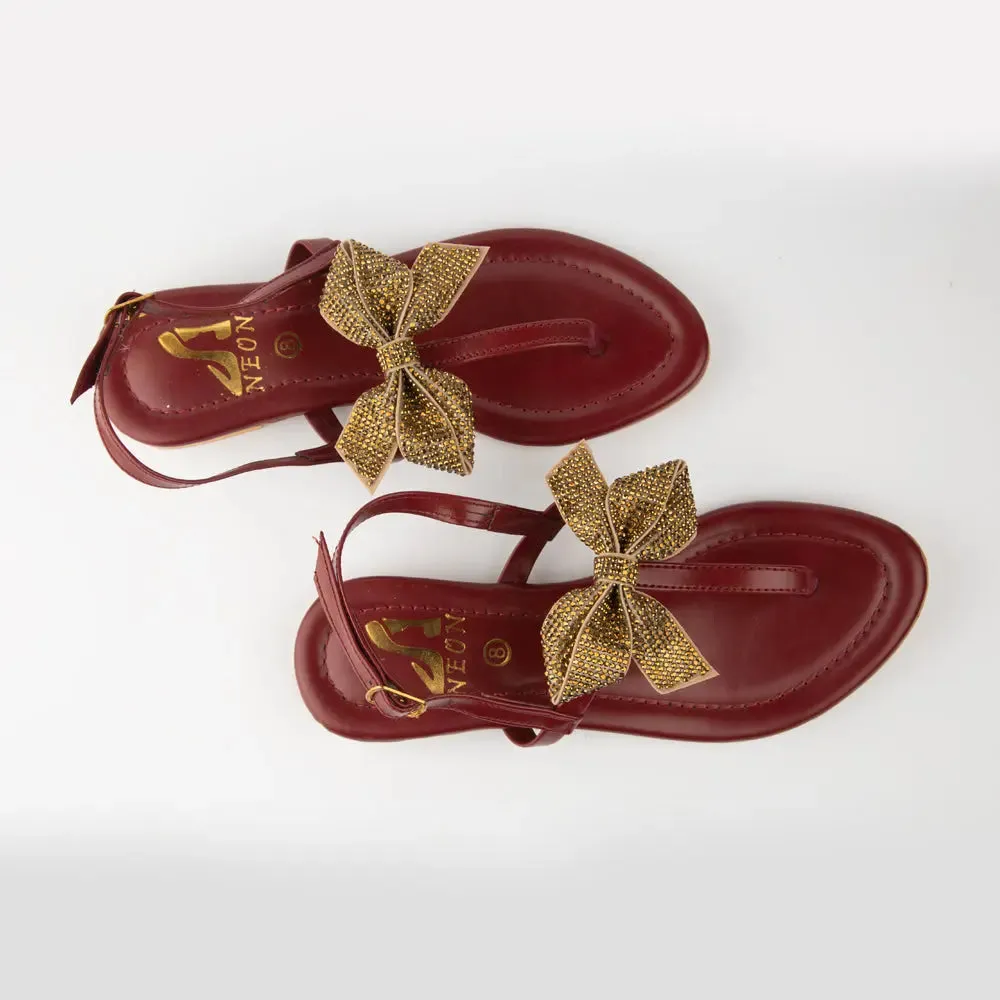 Sequence Tie Sandal Maroon