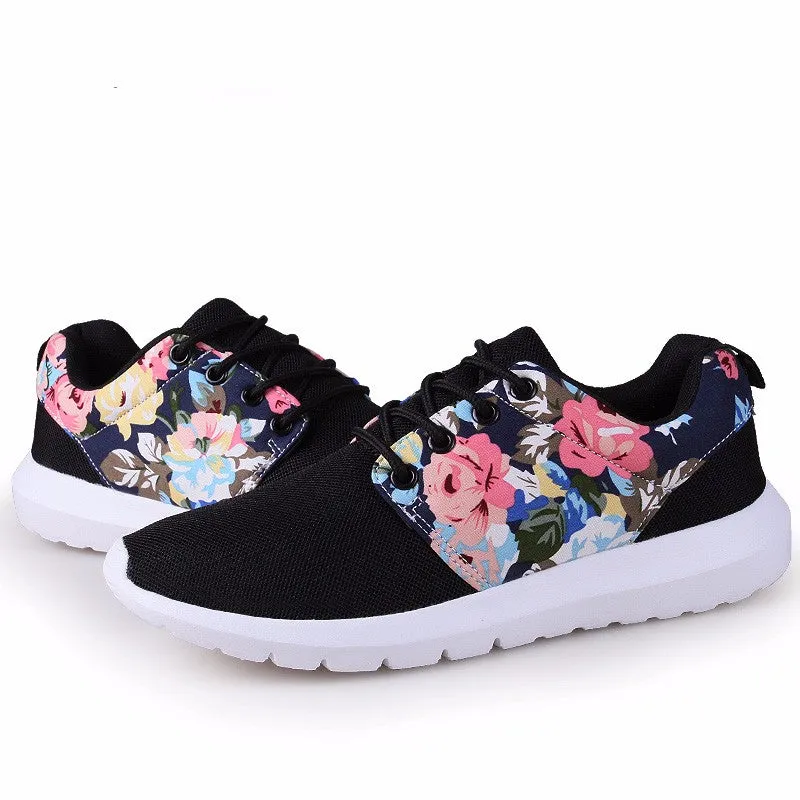 Sneakers Women Trainers Breathable Print Flower 90 Casual Shoes Woman Summer Mesh Low Top Shoes