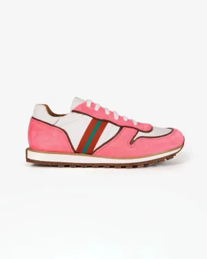 Studio Neon Suede Leather Trainers - Pink