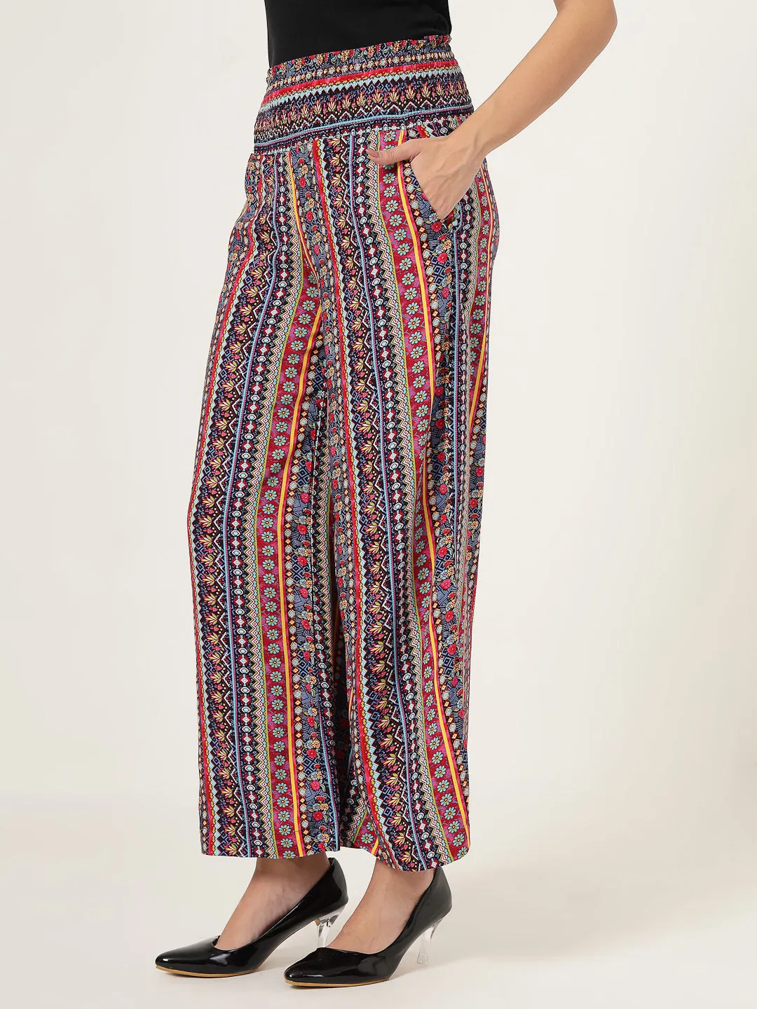 Style Quotient Women Multi Color Printed Flared pants