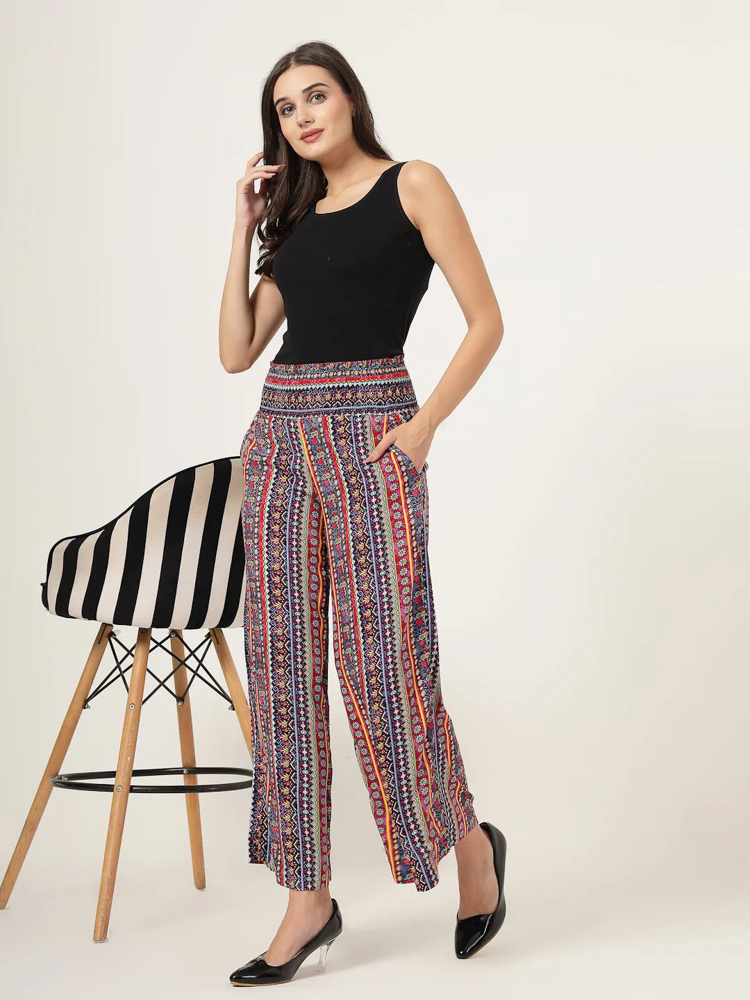 Style Quotient Women Multi Color Printed Flared pants