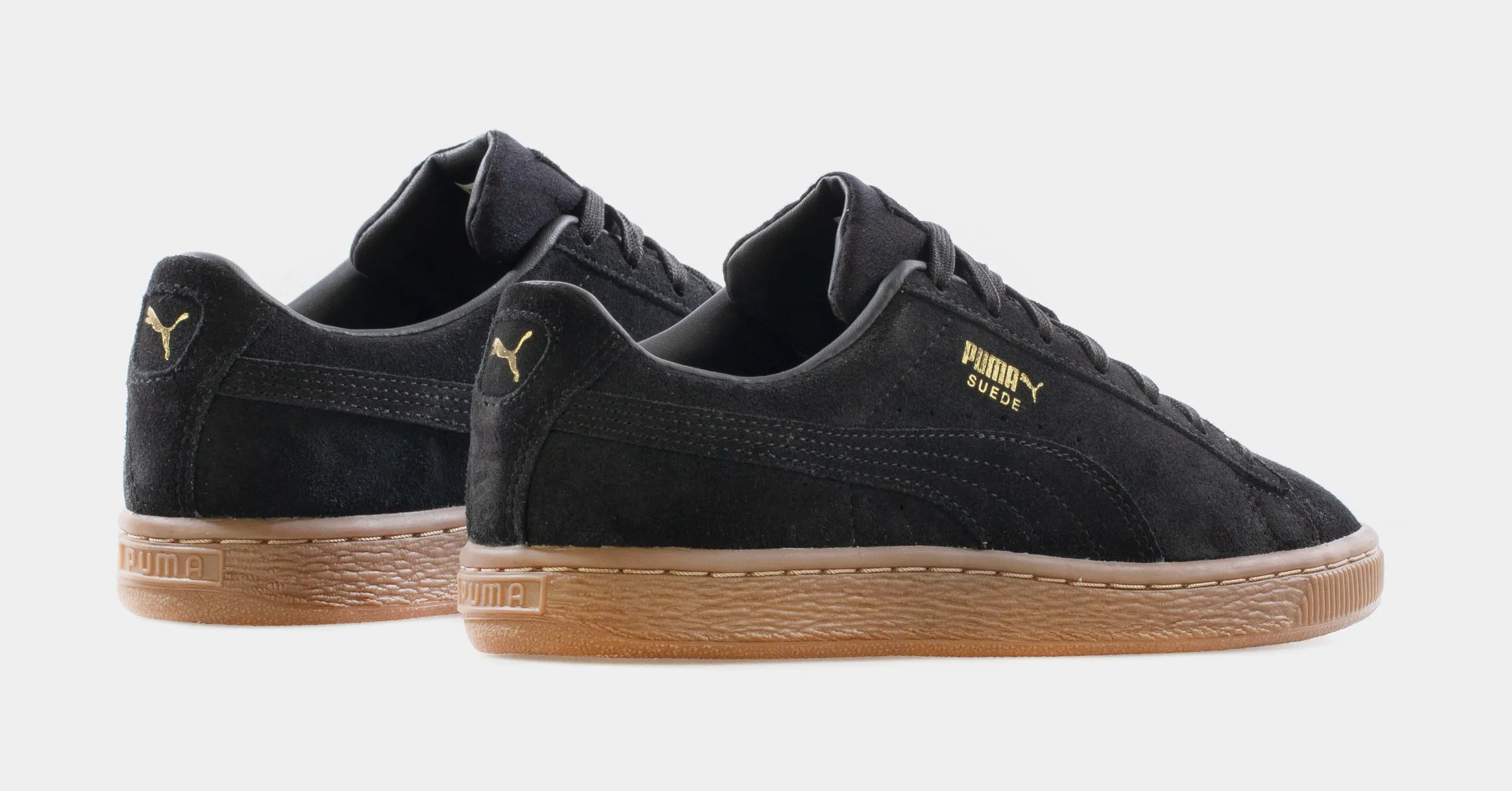 Suede Gum Grade School Lifestyle Shoe (Black/Tan)