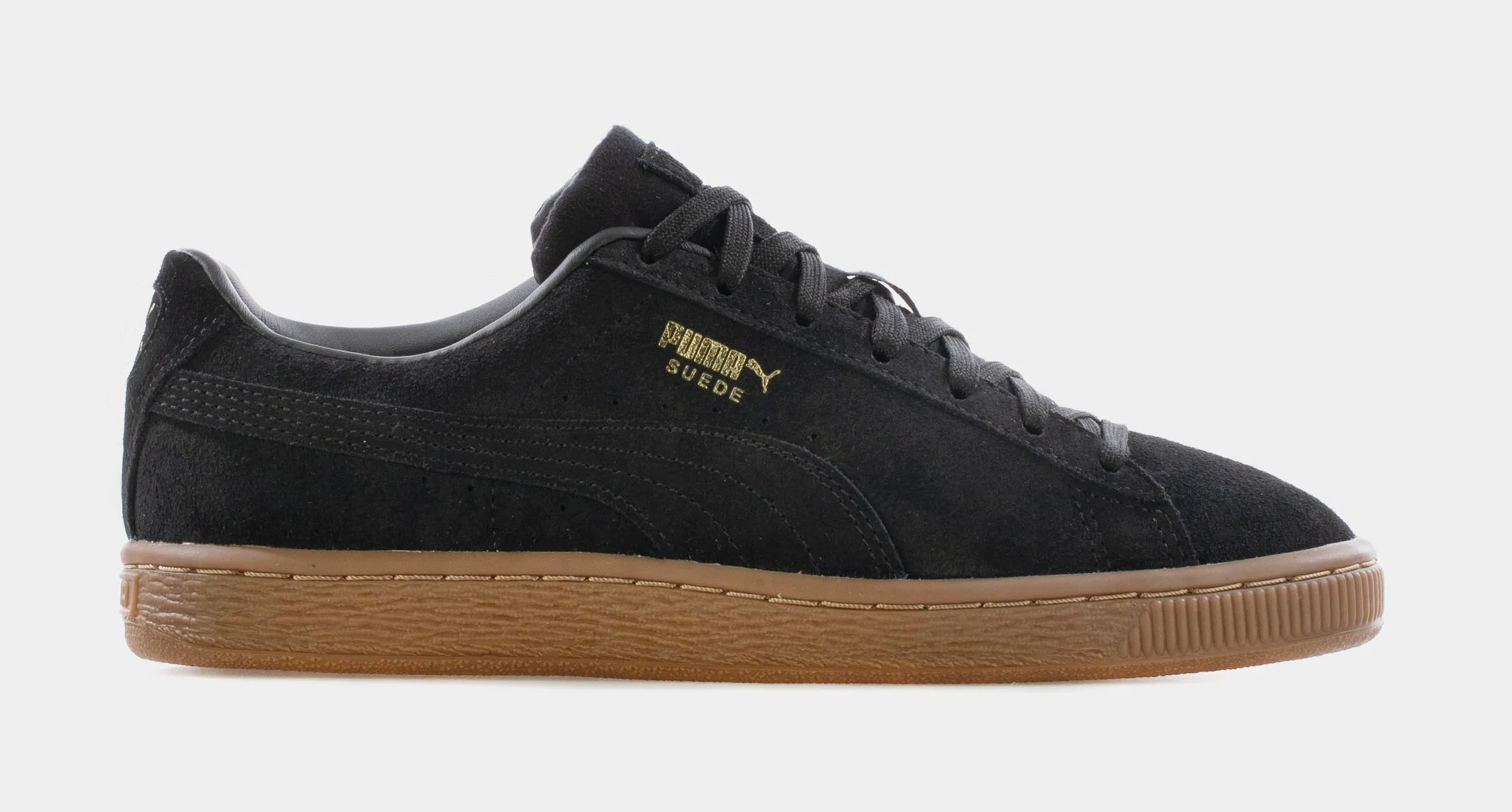 Suede Gum Grade School Lifestyle Shoe (Black/Tan)