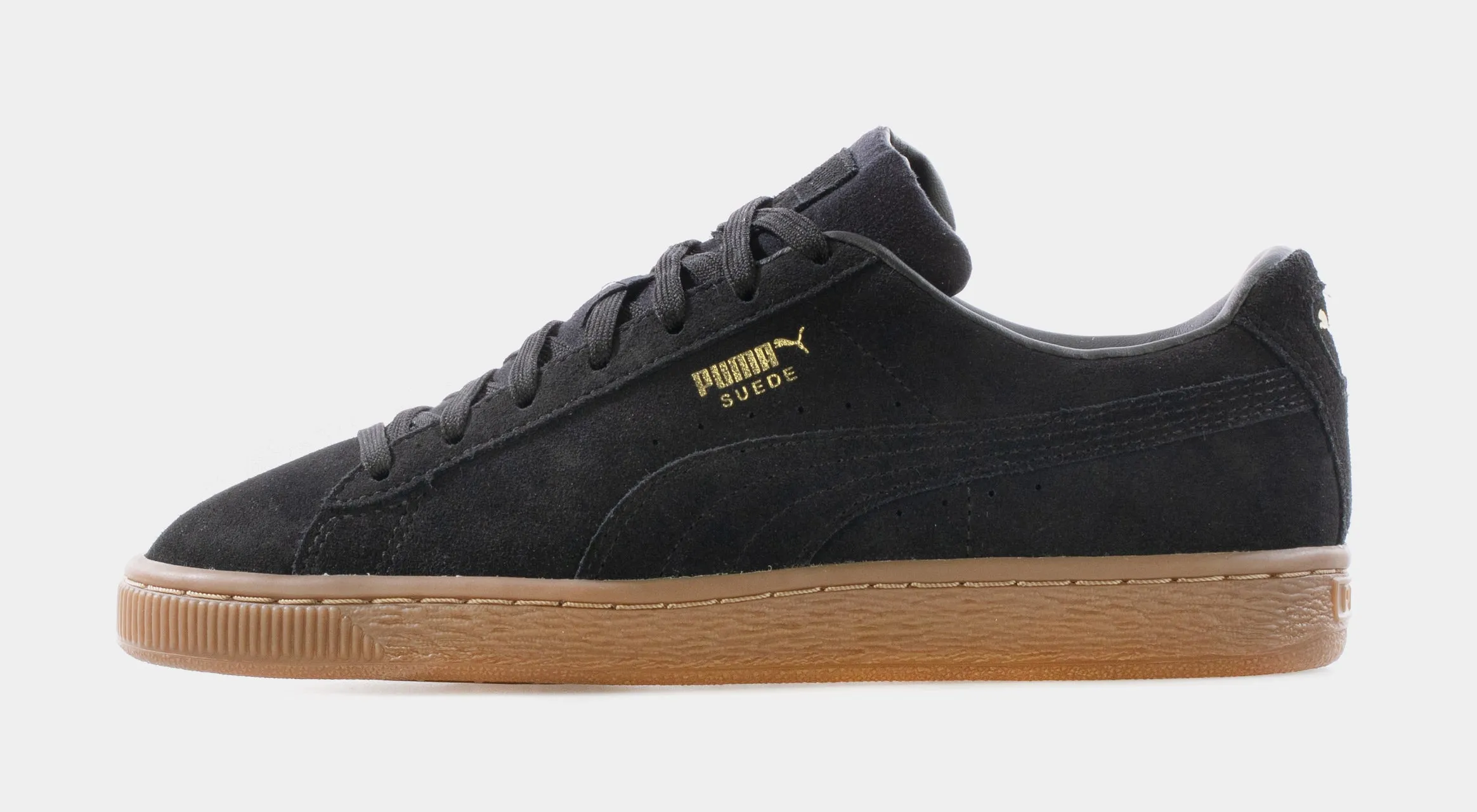 Suede Gum Grade School Lifestyle Shoe (Black/Tan)