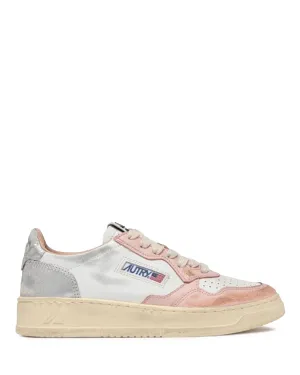 Sup Vint Low Wom Pink/Silver Leather