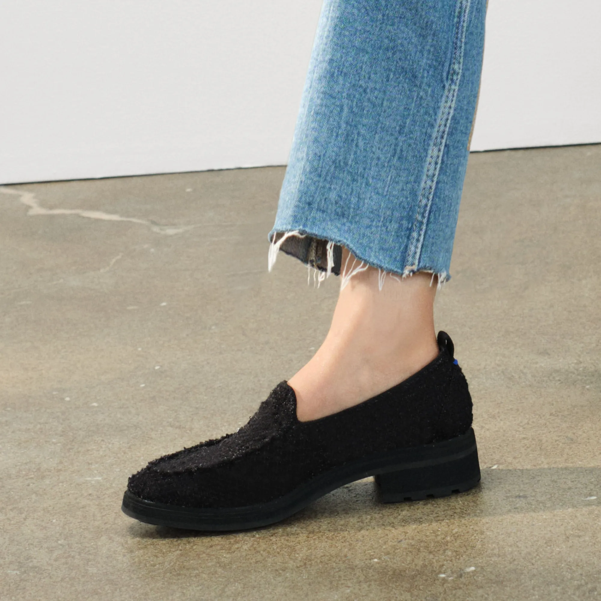 The Lug Loafer - Black Bouclé