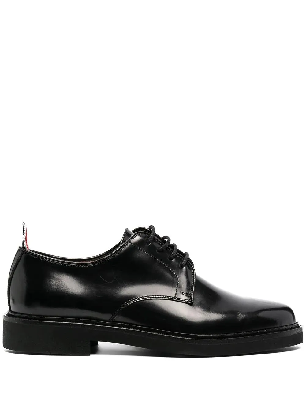 UNIFORM LACE-UP SHOE W/ MICRO SOLE IN POLISHED CALF LEATHER