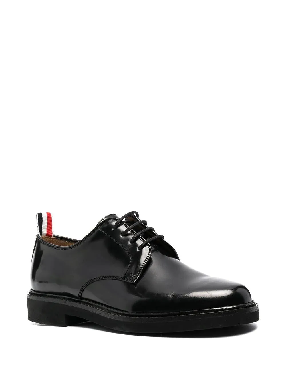 UNIFORM LACE-UP SHOE W/ MICRO SOLE IN POLISHED CALF LEATHER