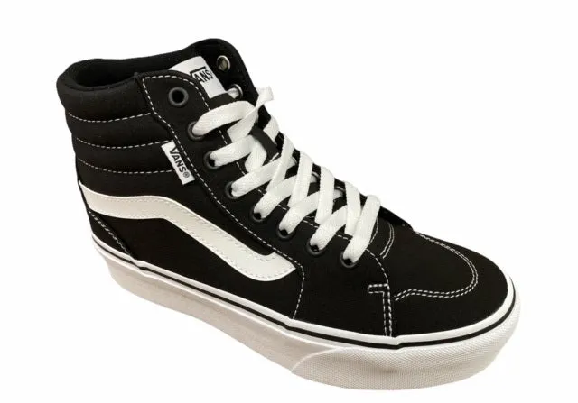 Vans scarpa sneakers da donna con zeppa Ward VN0A3TLC1871 nero-bianco